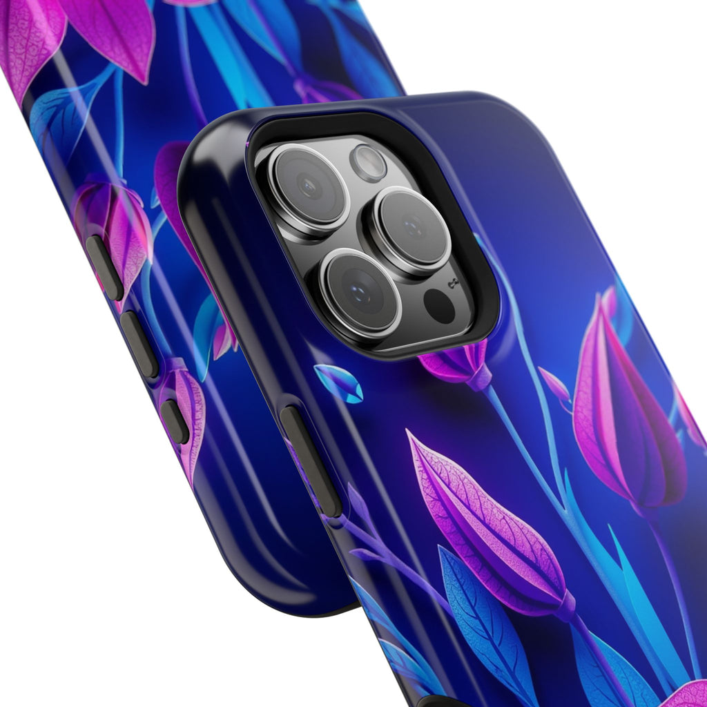 iPhone Neon Floral Paper Cut Art Bold Modern Everyday Snap Case · iPhone Case