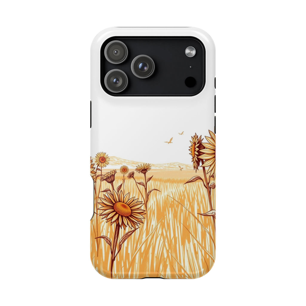 iPhone Burnt Orange And Sand Sunflower Prairie Soft iPhone Finish · iPhone Case