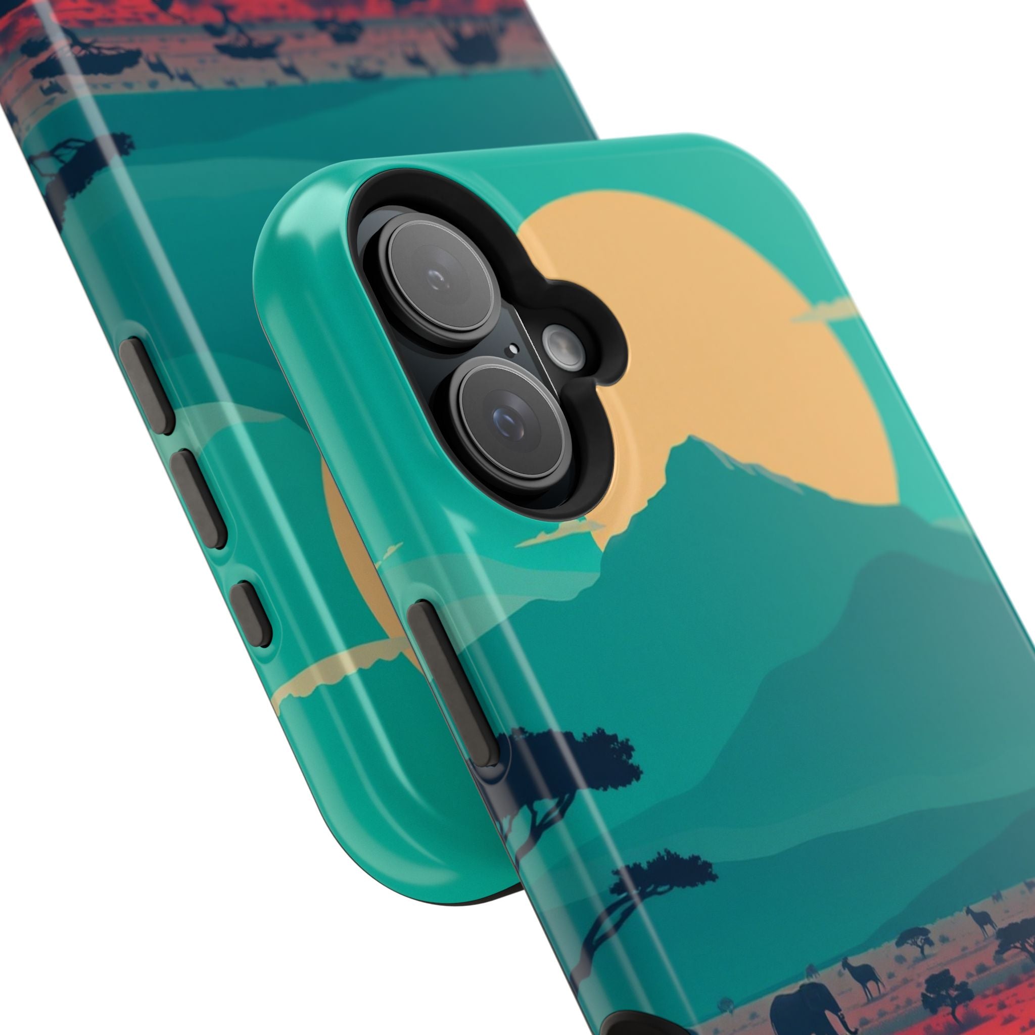 iPhone Savanna Horizon Vintage Retro Poster Slim iPhone Everyday · iPhone Case