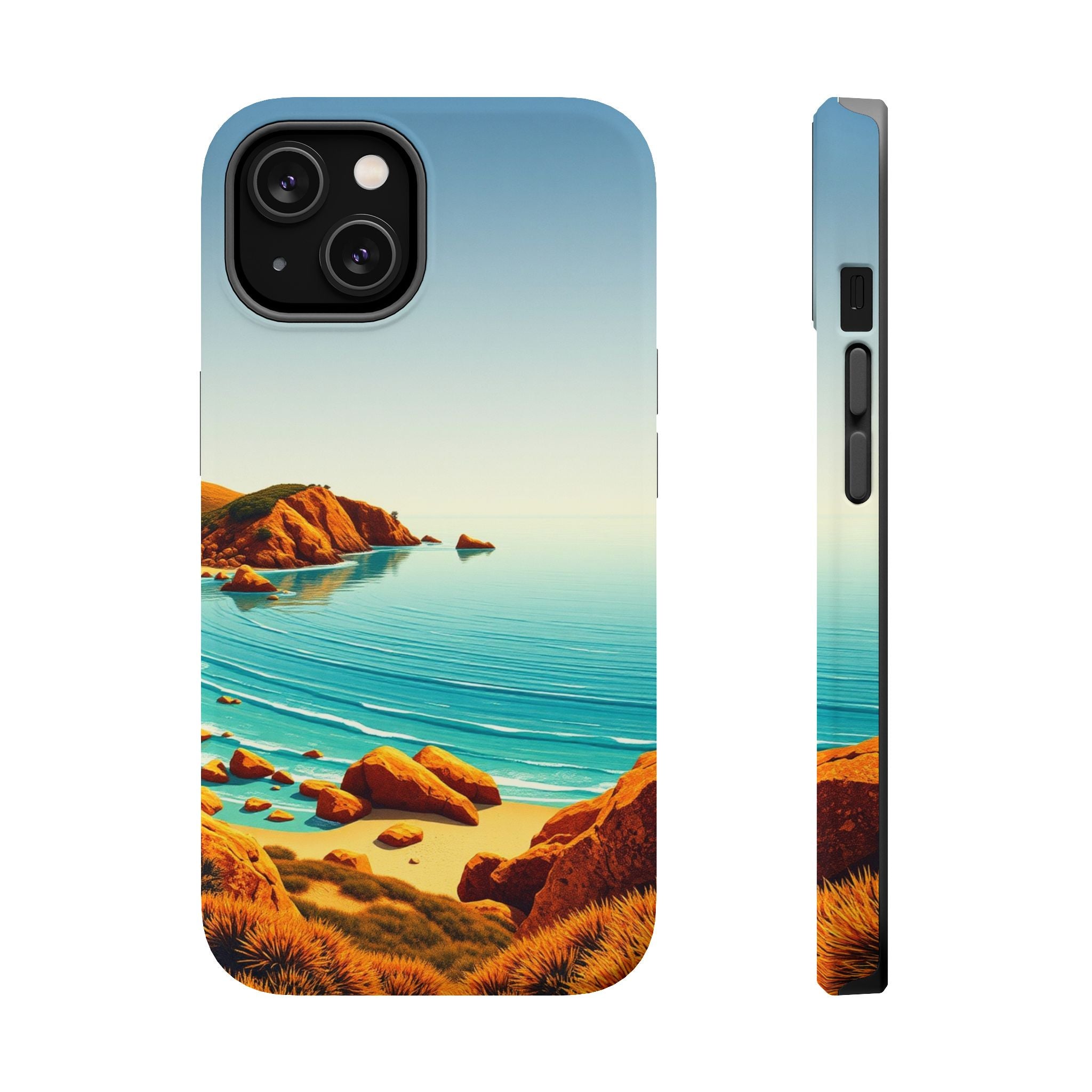 iPhone Mustard And Rust Pebble Beach Slim Everyday iPhone 14 Designer · iPhone C