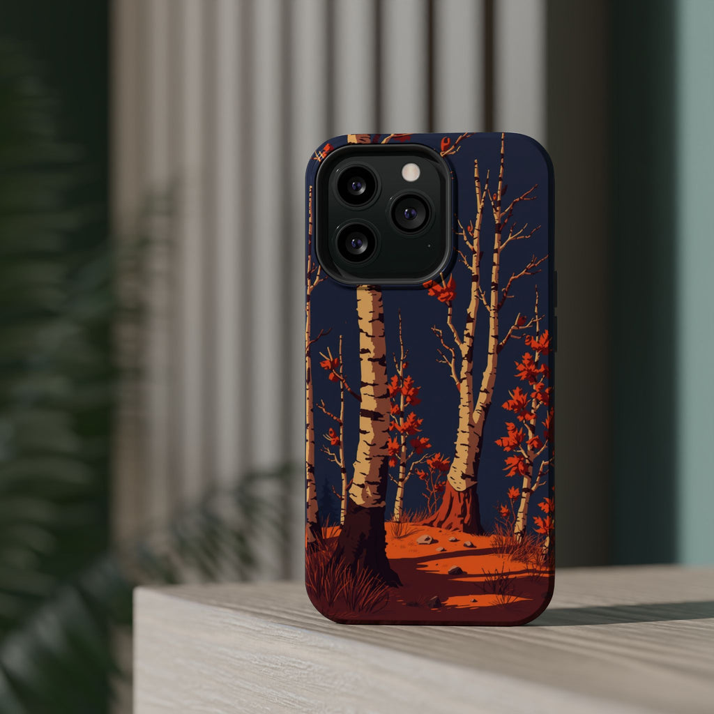 iPhone Birch Grove Pixel Art -Bit Bold Modern Everyday Snap Case · iPhone Case