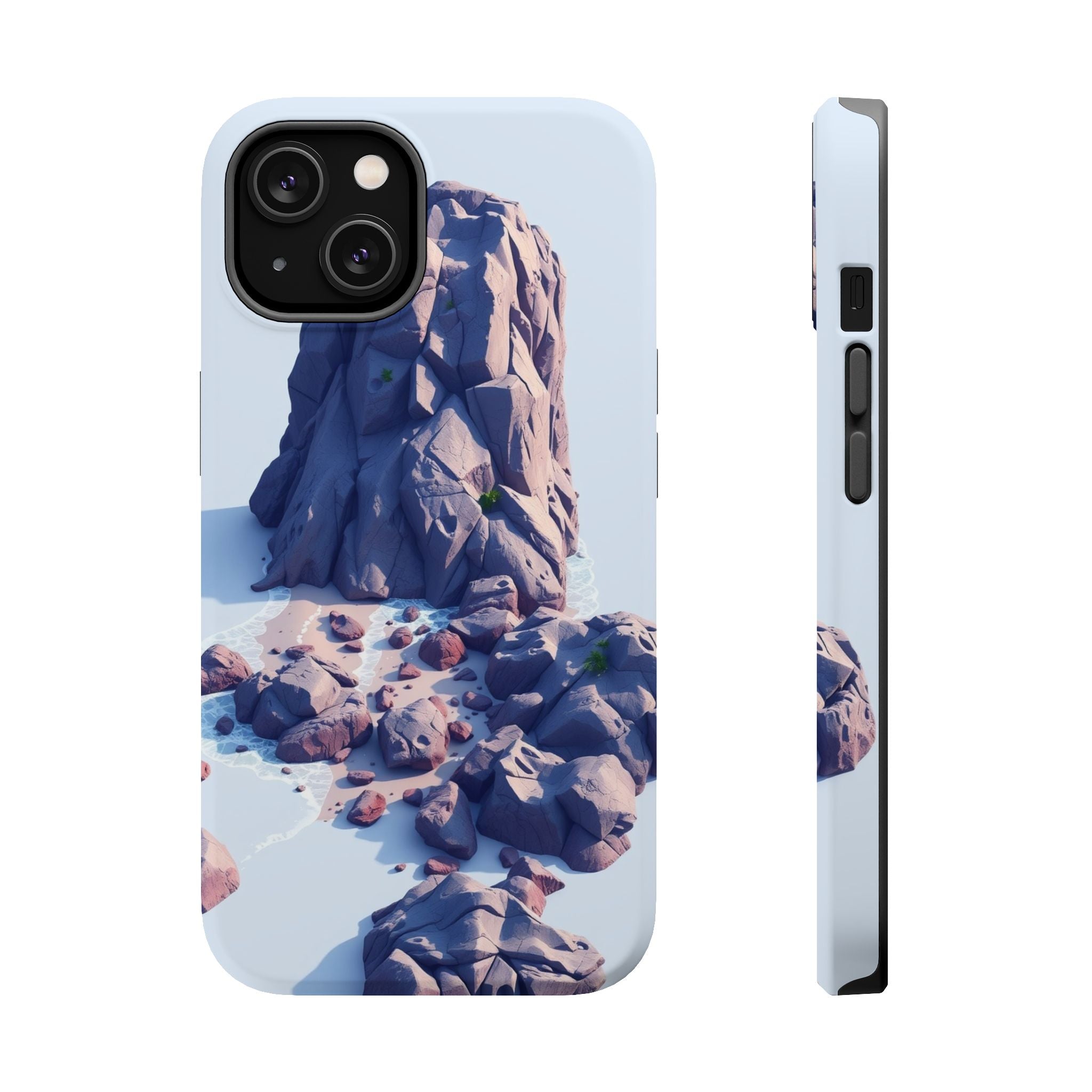 iPhone Indigo And Violet Pebble Beach Slim Everyday Designer Case · iPhone Case