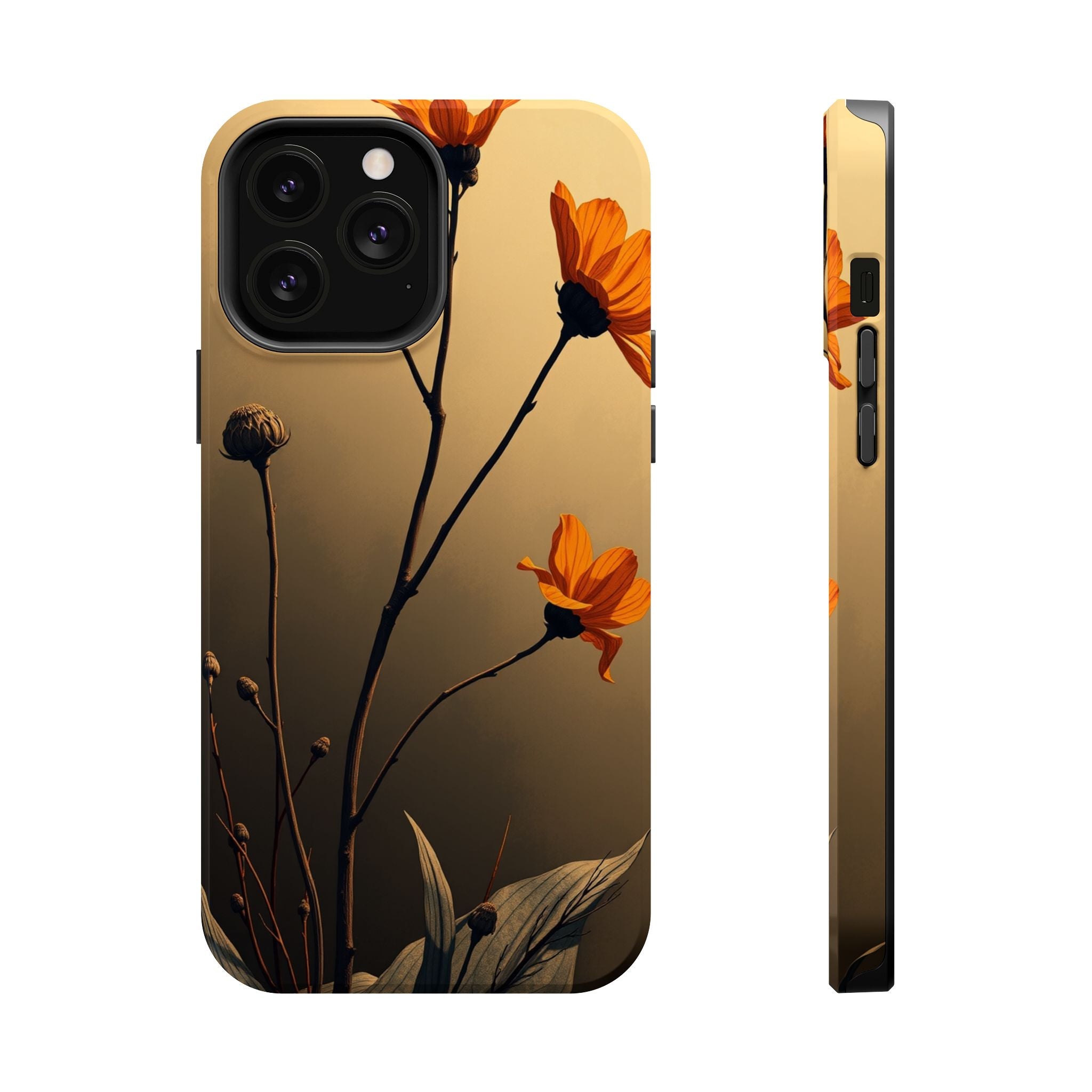 iPhone Burnt Orange And Sand Botanical Illustration Gal Slim Snap Case · iPhone