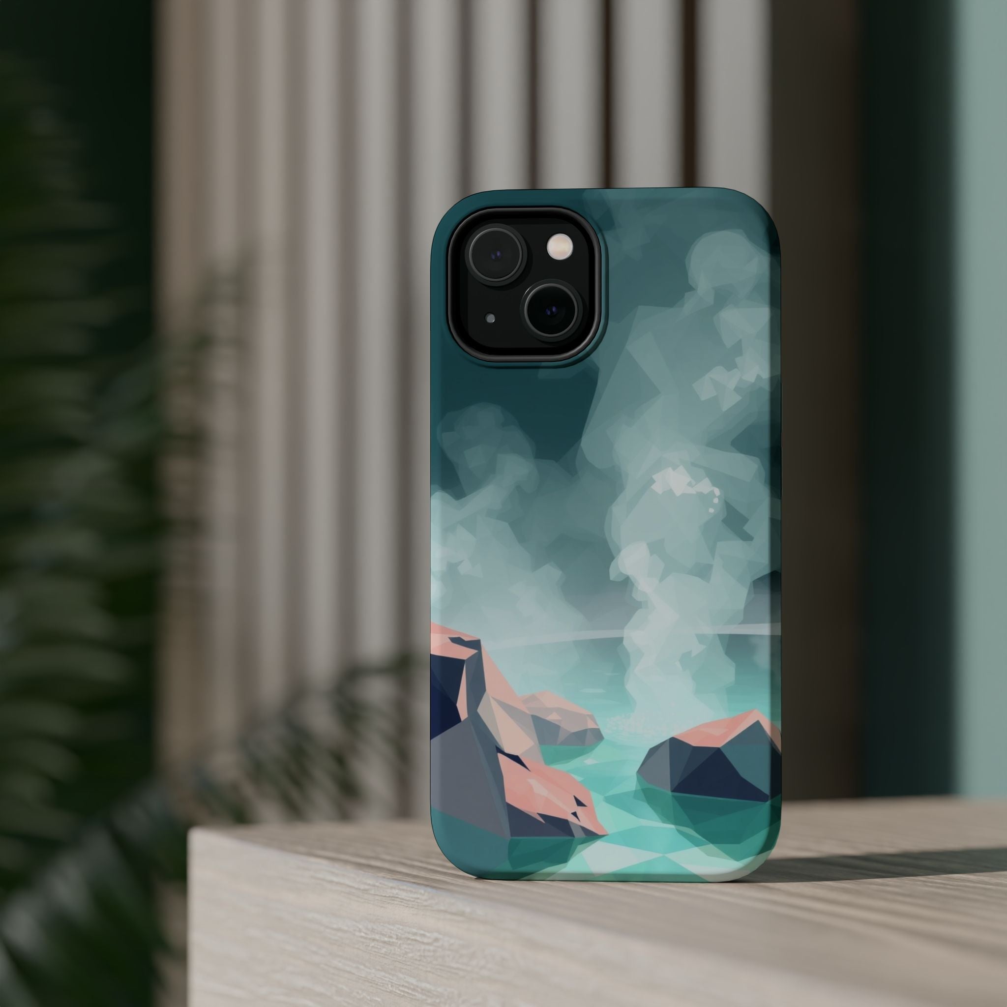 iPhone Mint And Blush Hot Spring Steam Slim Everyday iPhone 10 Designer · iPhone