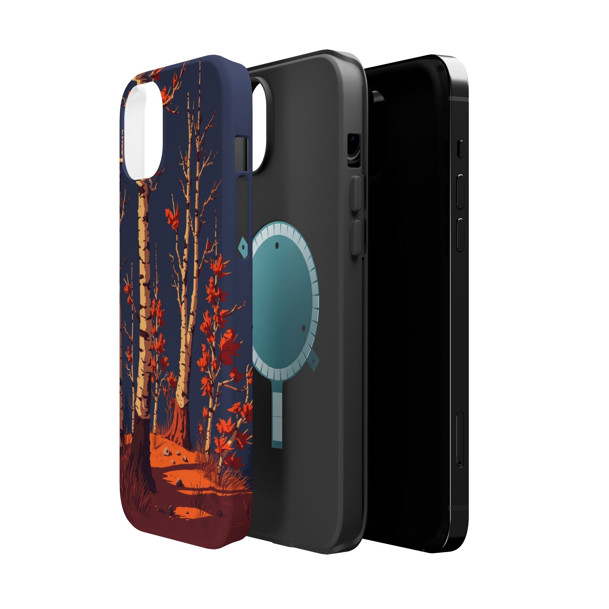 iPhone Birch Grove Pixel Art -Bit Bold Modern Everyday Snap Case · iPhone Case