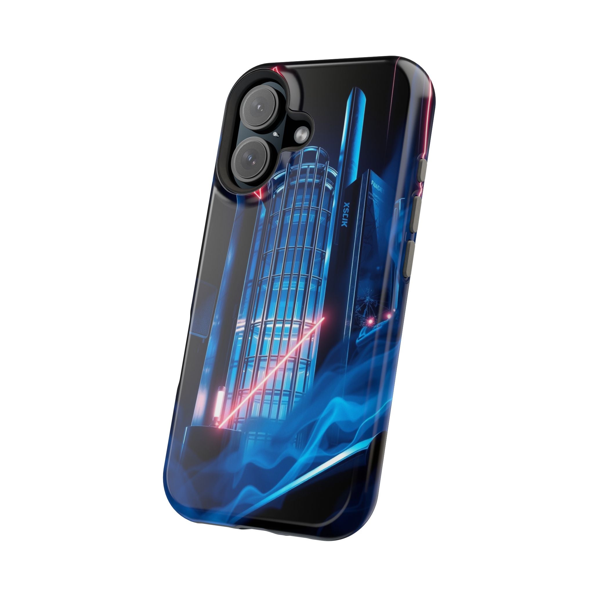iPhone Midnight Blue And Silver Bauhaus Composition Slim Snap Case · iPhone Case
