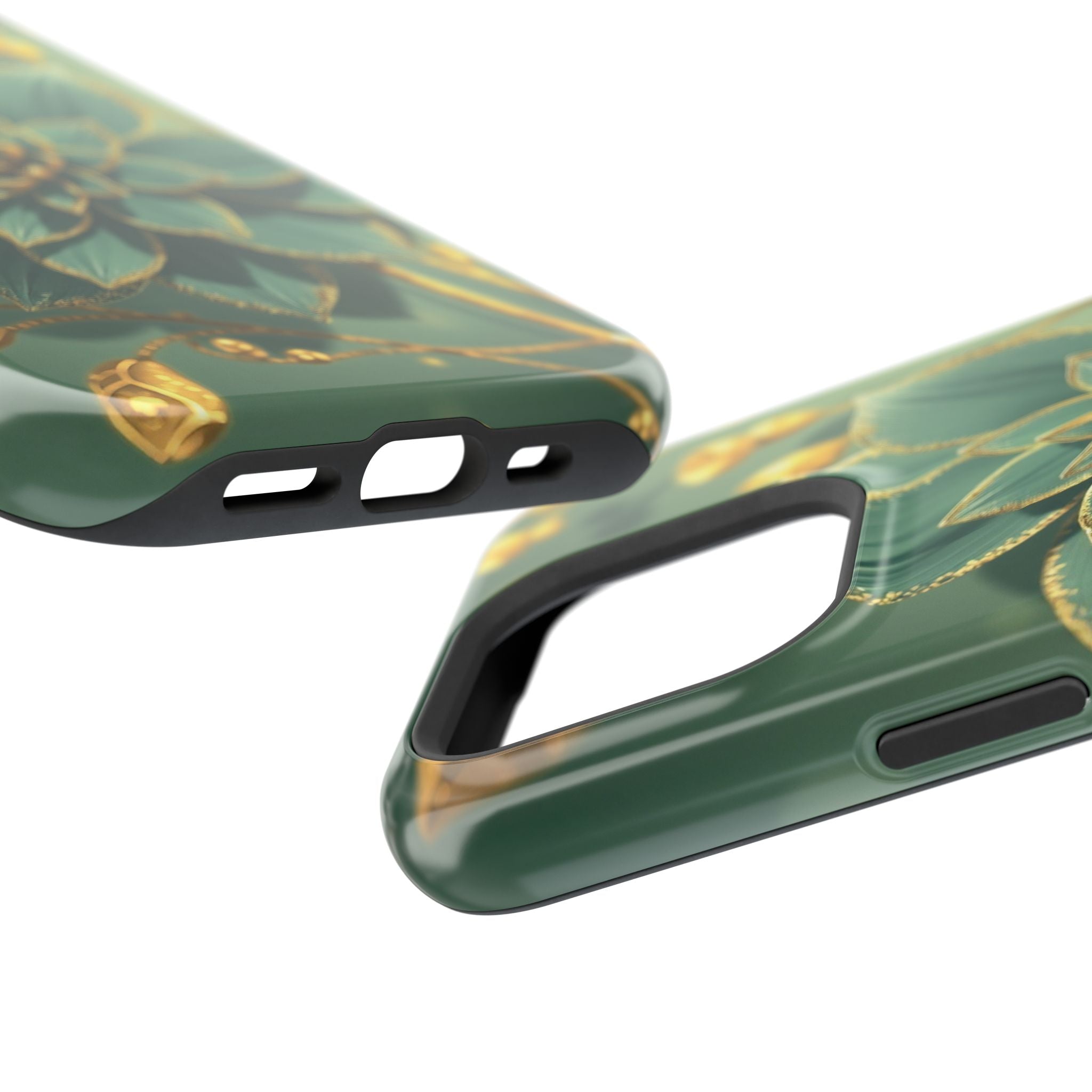 iPhone Floral Gold Foil Pixel Art -Bit Slim Everyday Designer Case · iPhone Case