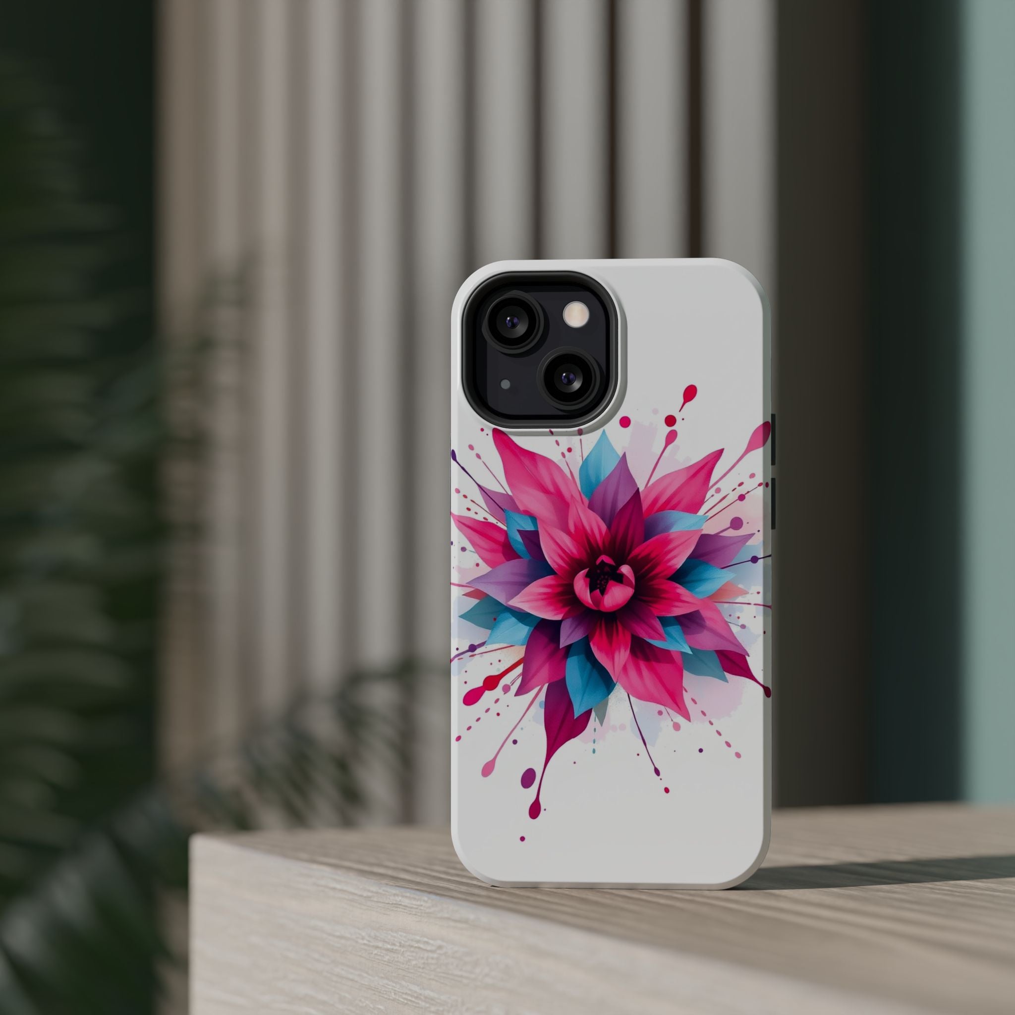 iPhone Floral Watercolor Splash Electric Art Slim iPhone Everyday · iPhone Case
