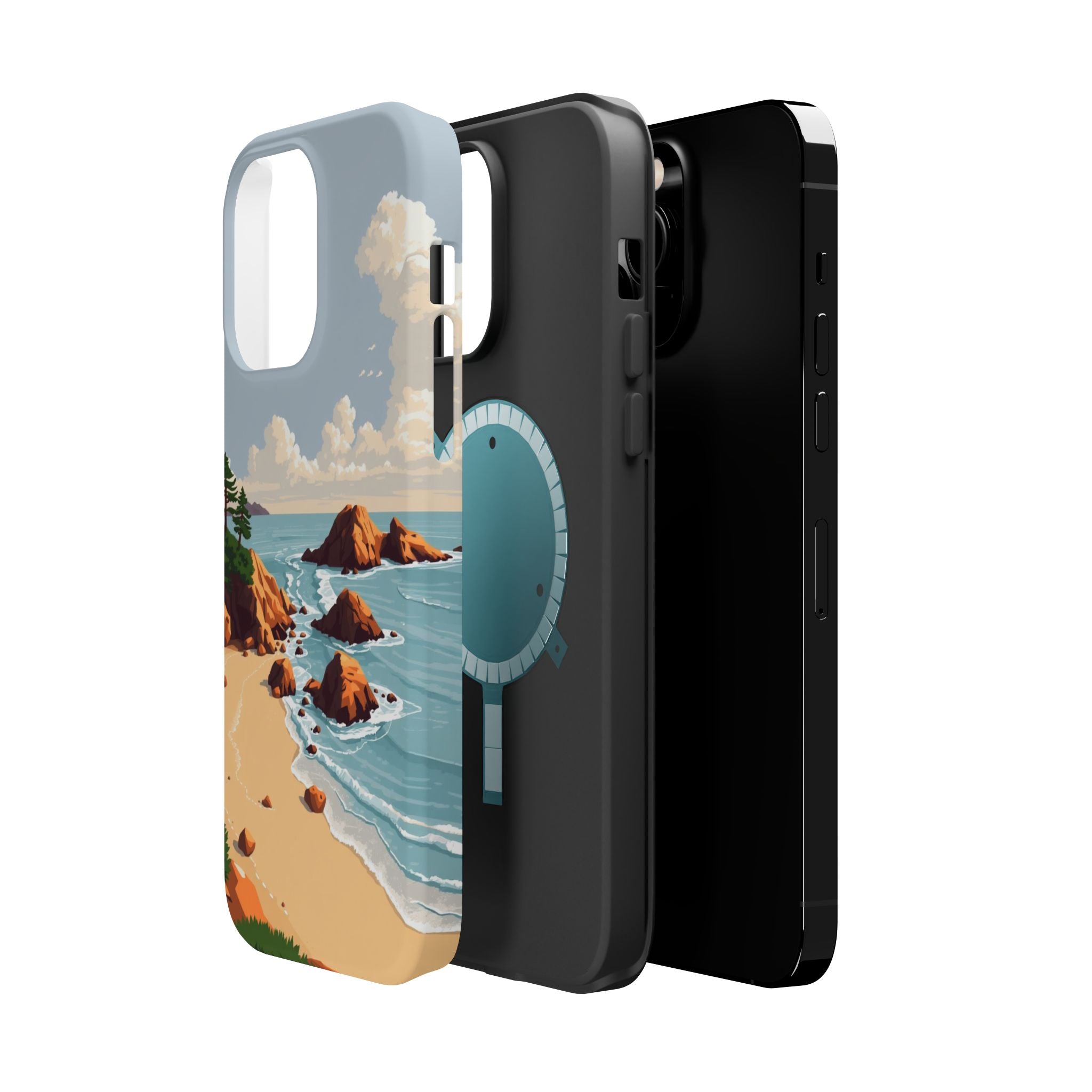 iPhone Mustard And Rust Pebble Beach Slim Everyday Designer Case · iPhone Case