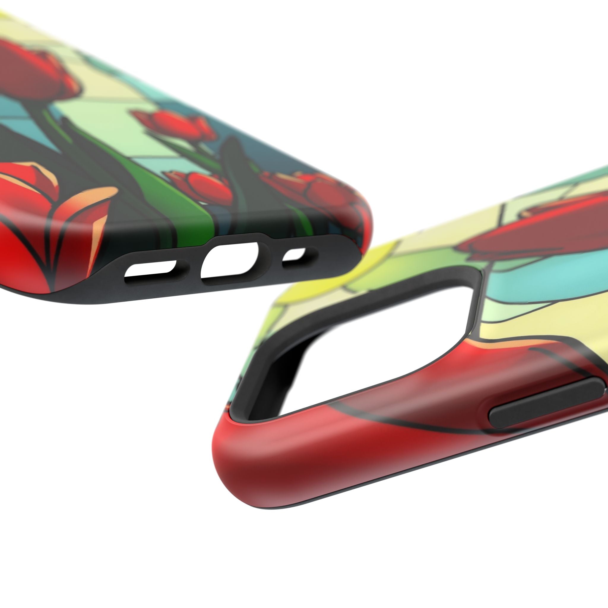 iPhone Tulip Row Stained Glass Slim Everyday Designer Case · iPhone Case