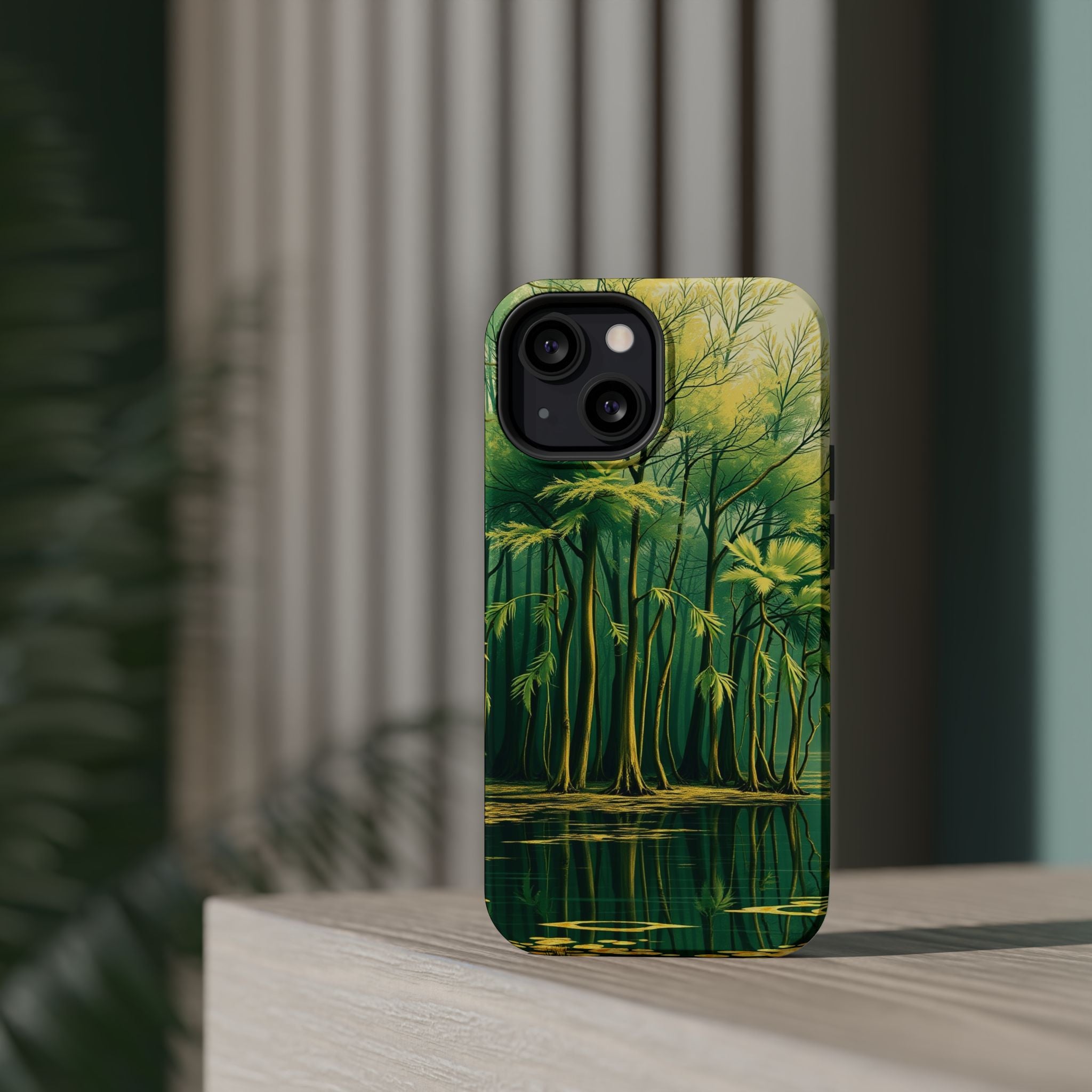 iPhone Serene Cypress Swamp Design Bold Modern Everyday Snap Case · iPhone Case