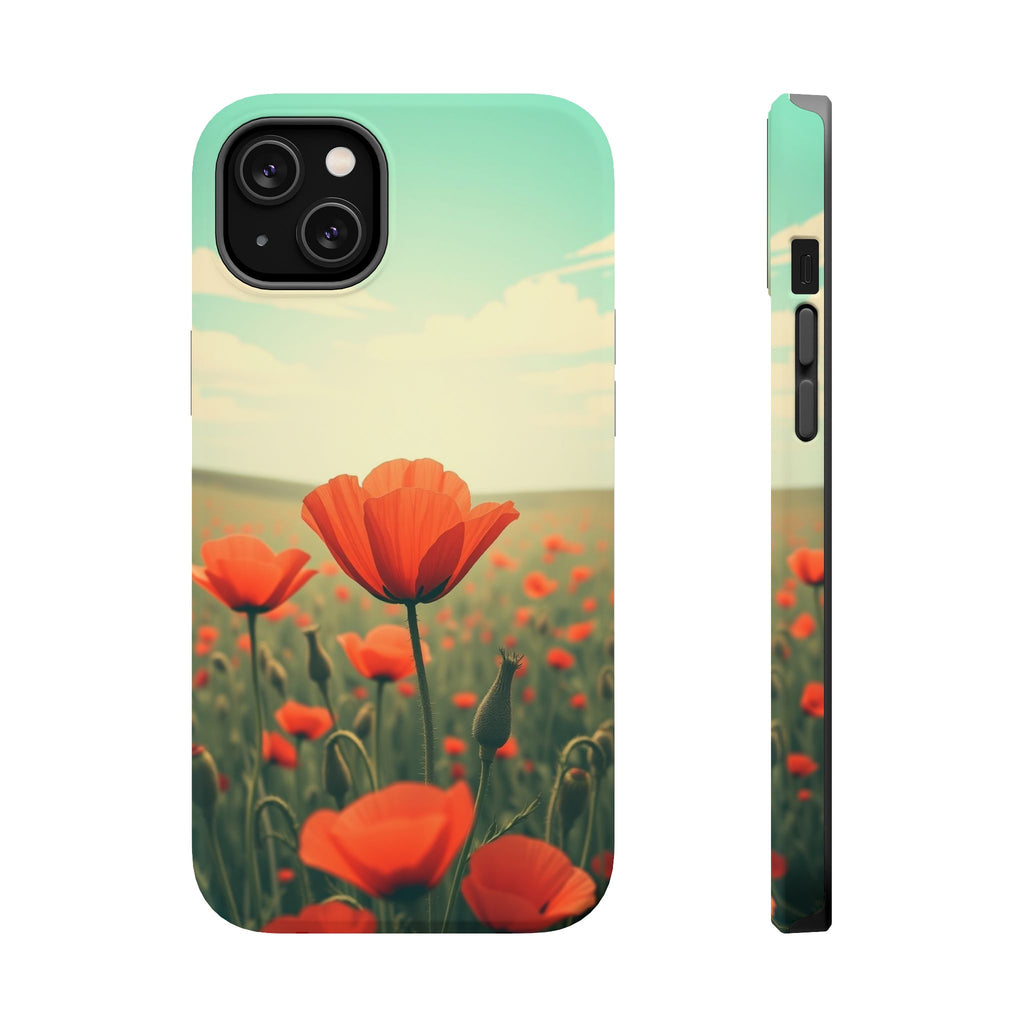 iPhone Radiant Poppy Field Design Bold Modern Everyday Snap Case · iPhone Case