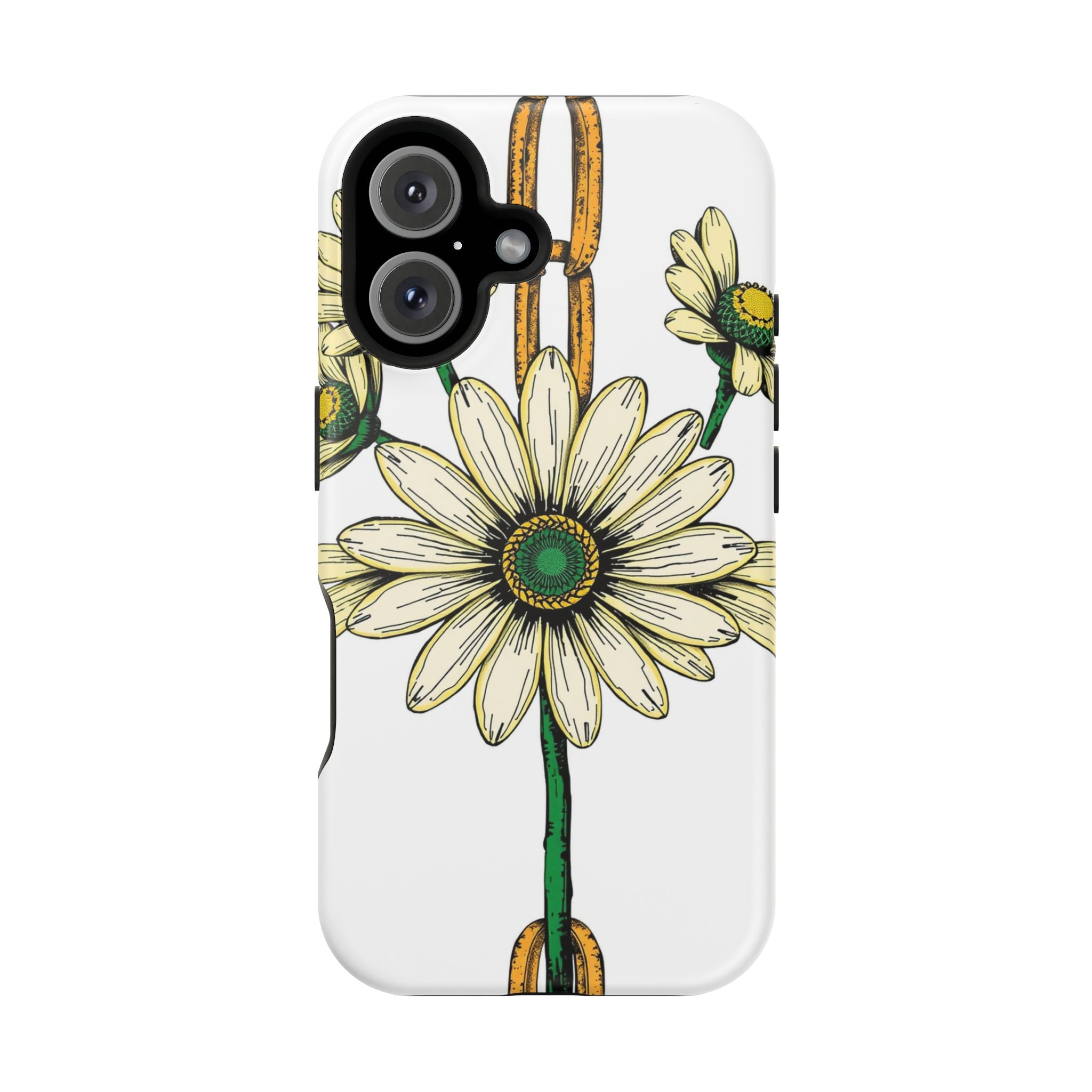 iPhone Daisy Chain Dark Gothic Ink Bold Modern Everyday Snap Case · iPhone Case