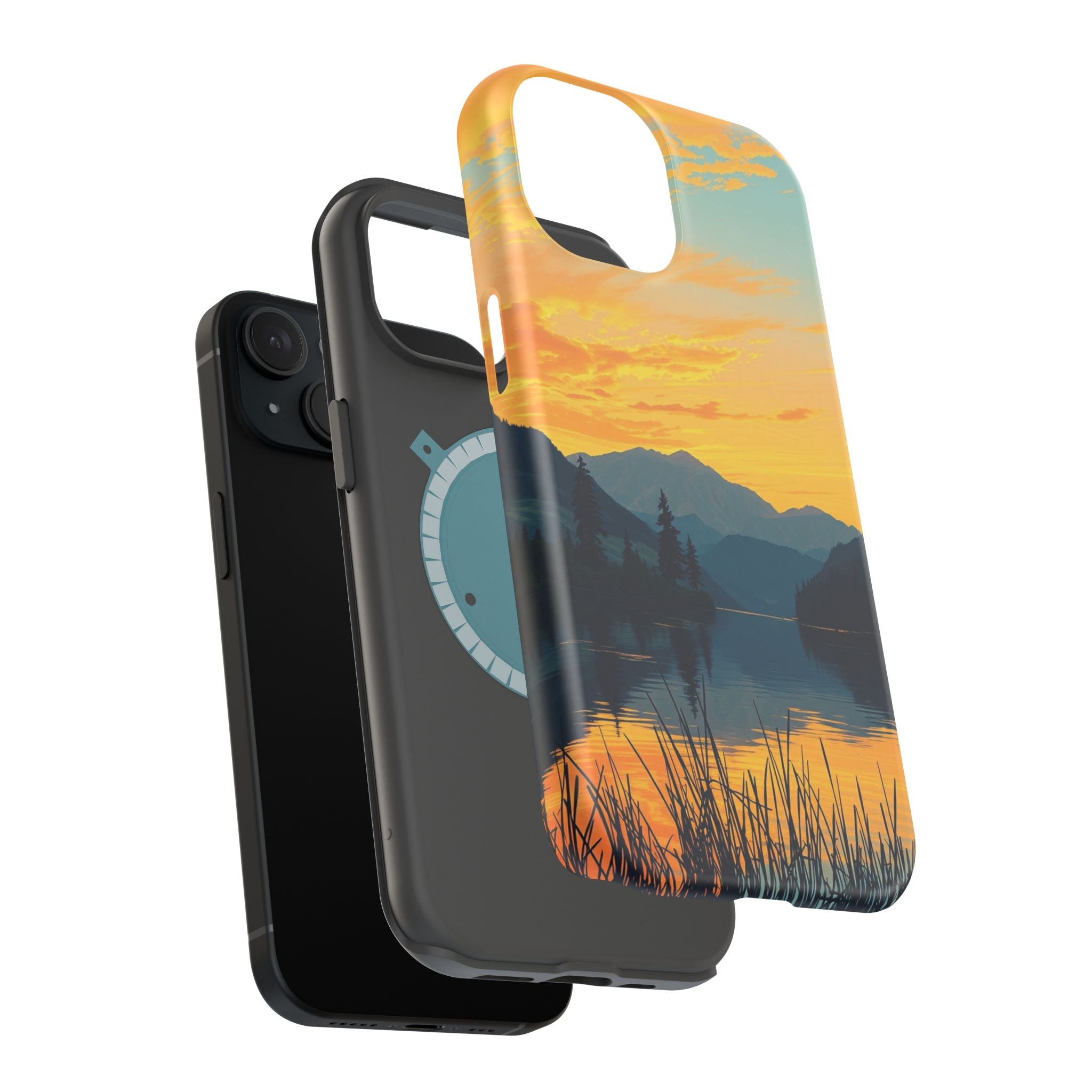 iPhone Lake at Twilight Oil Painting Impressionist iPhone Artistic · iPhone Case