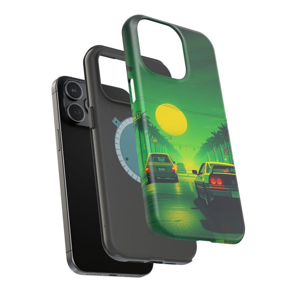 iPhone Dreamy Sunset Drive 80s Design Slim Everyday Designer Case · iPhone Case