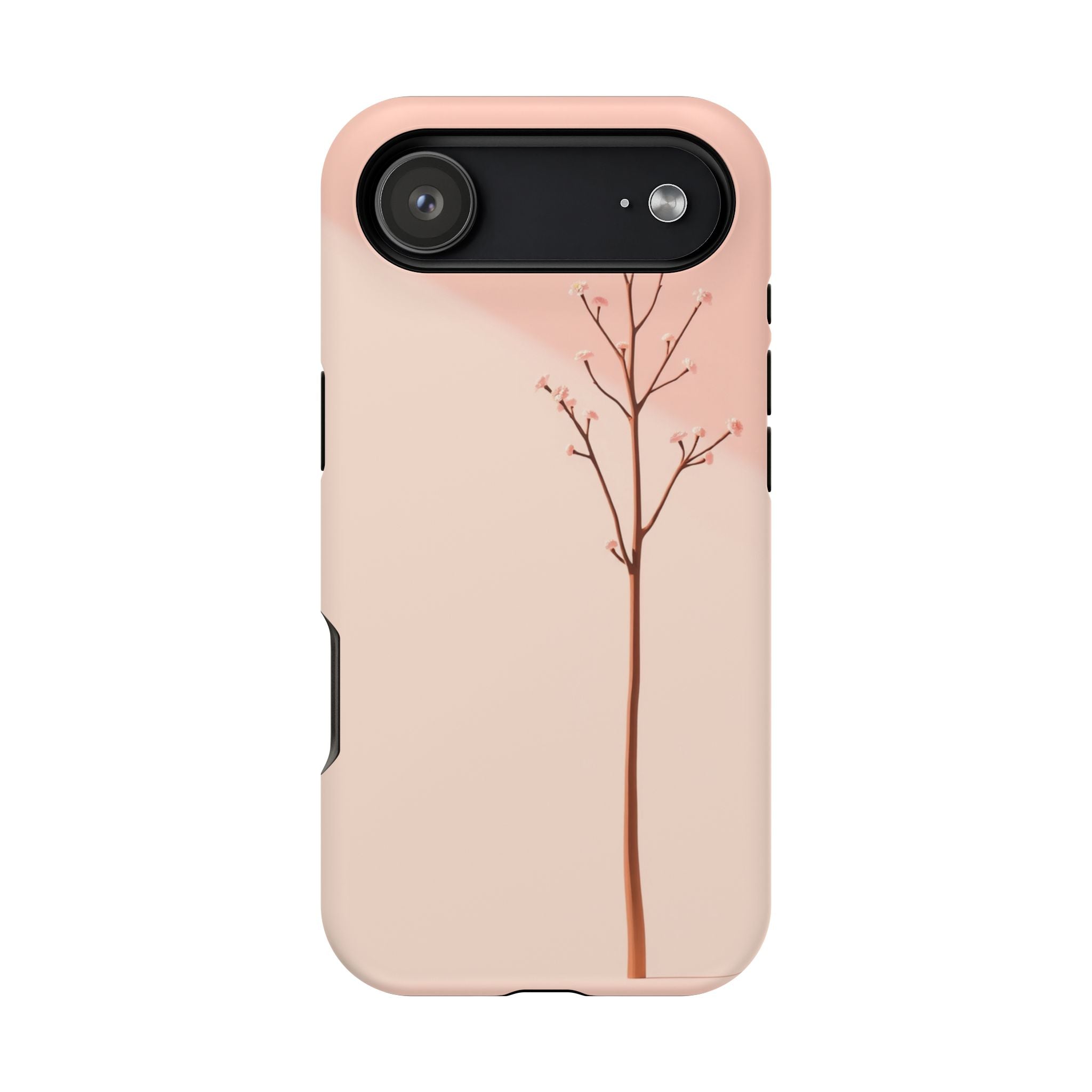iPhone Rose Pink And Cream Minimalist Stem Slim iPhone Everyday · iPhone Case