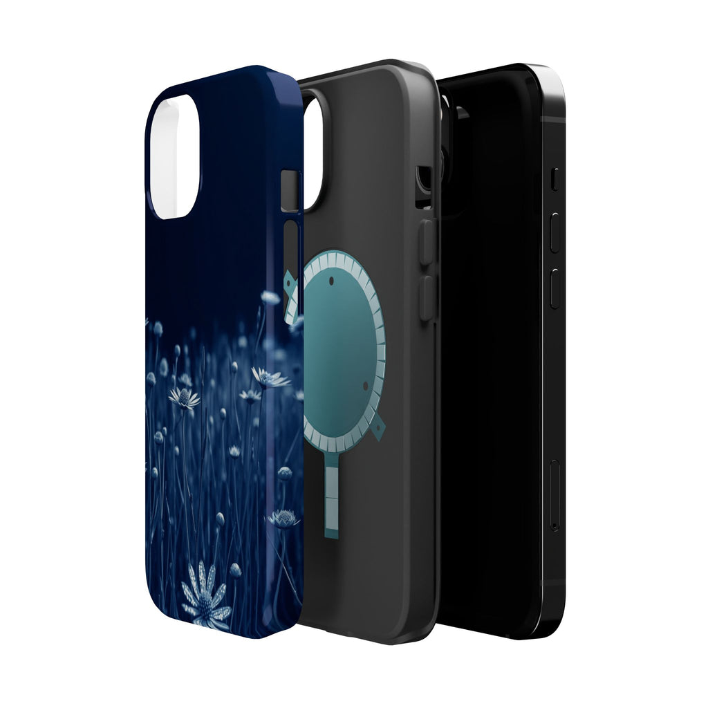 iPhone Midnight Blue And Silver Wildflower Field Clean iPhone Minimal · iPhone C