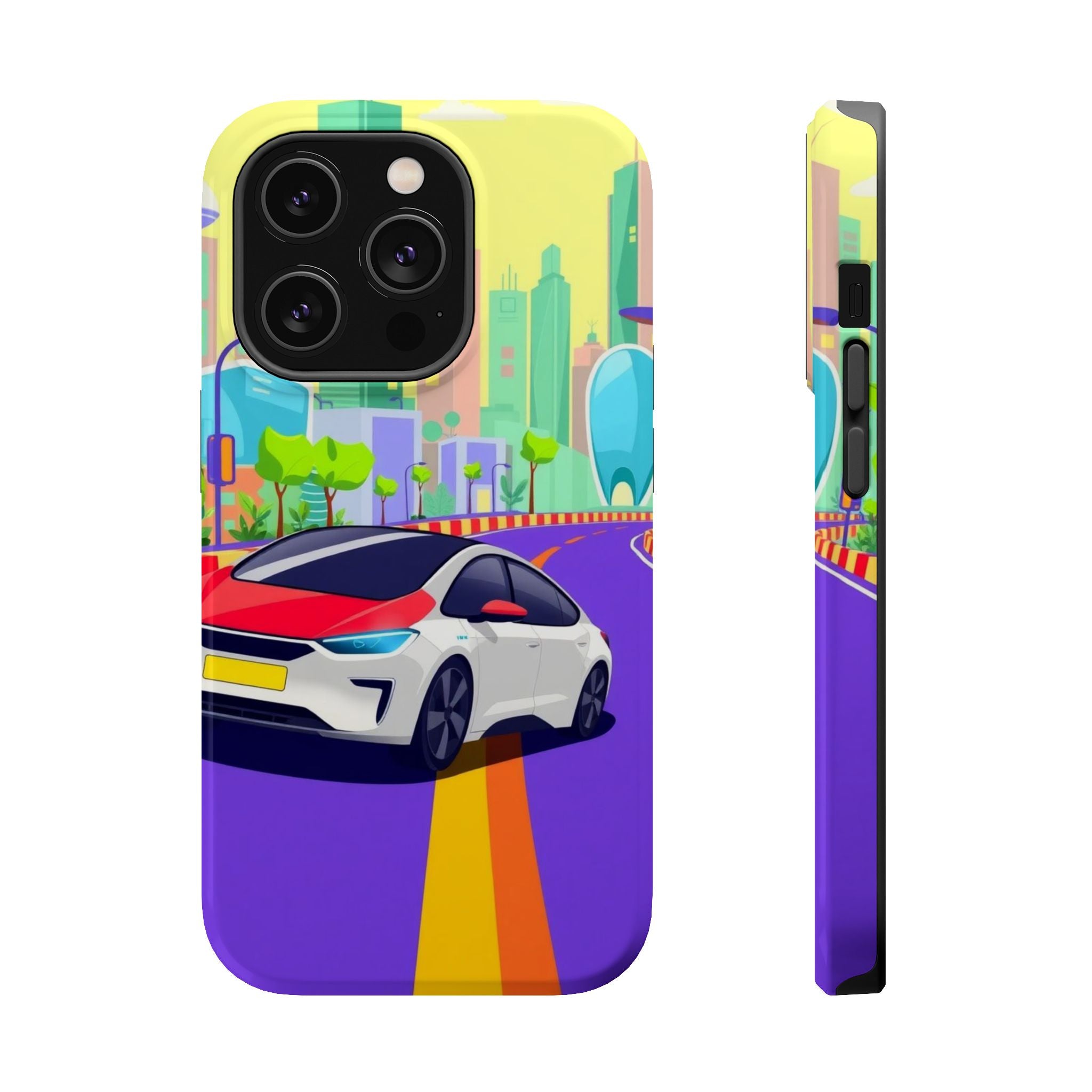 iPhone Electric Car Future Kids Fun Phone Case Gift Slim Snap Case · iPhone Case
