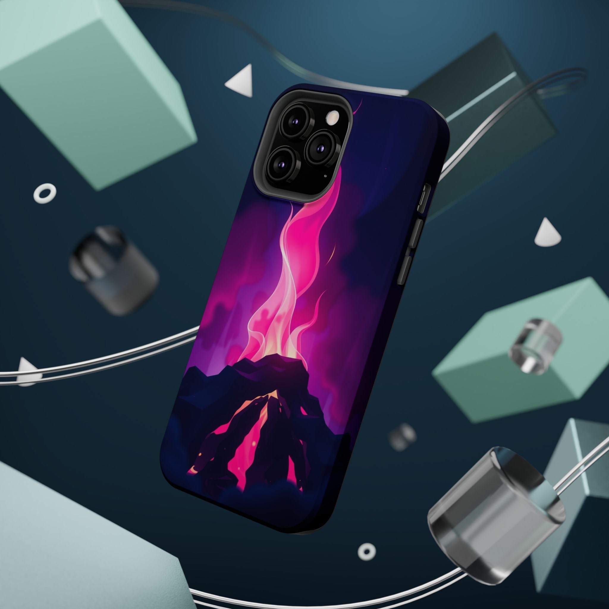iPhone Cyan And Magenta Wildfire Glow Slim Everyday Designer Case · iPhone Case