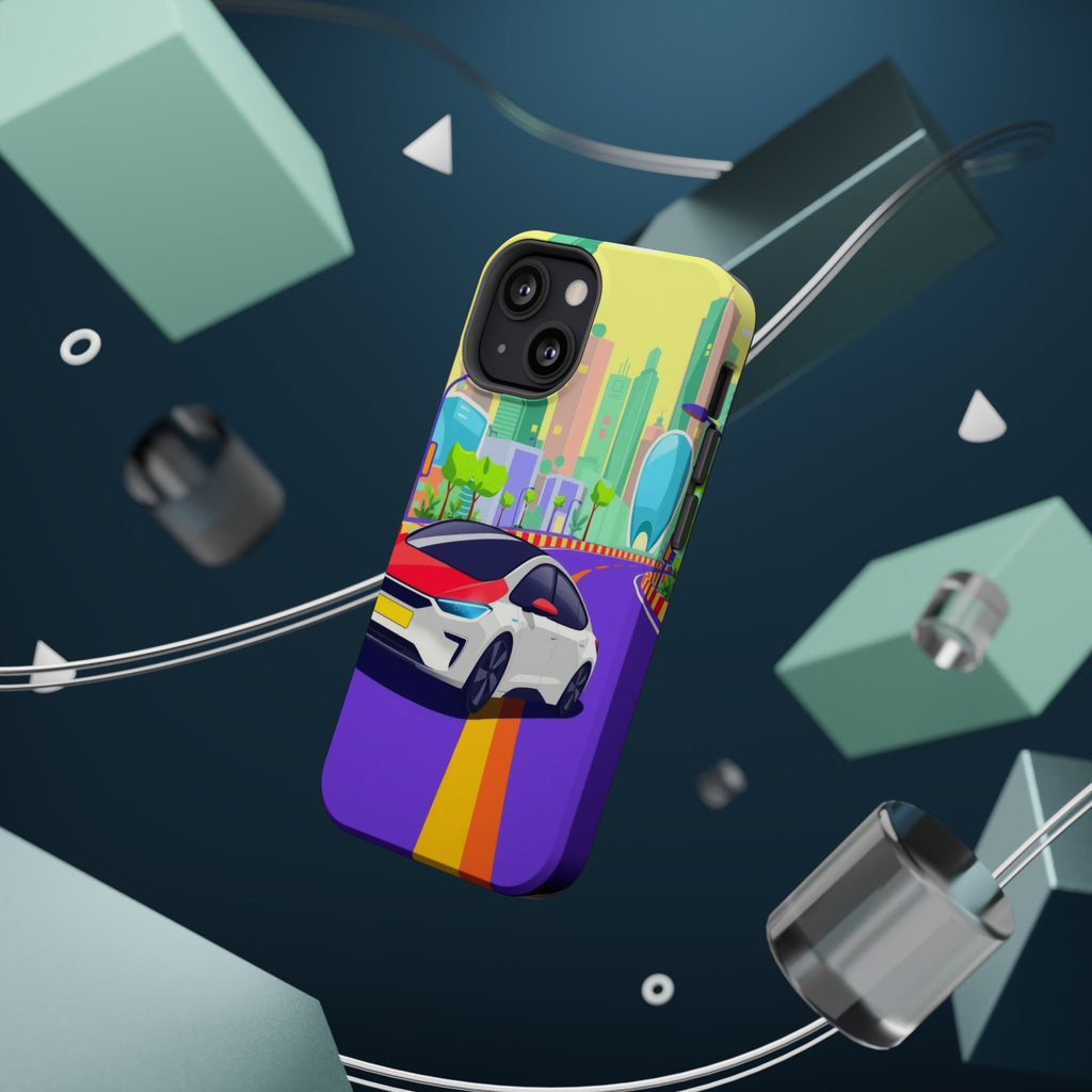 iPhone Electric Car Future Kids Fun Phone Case Gift Slim Snap Case · iPhone Case