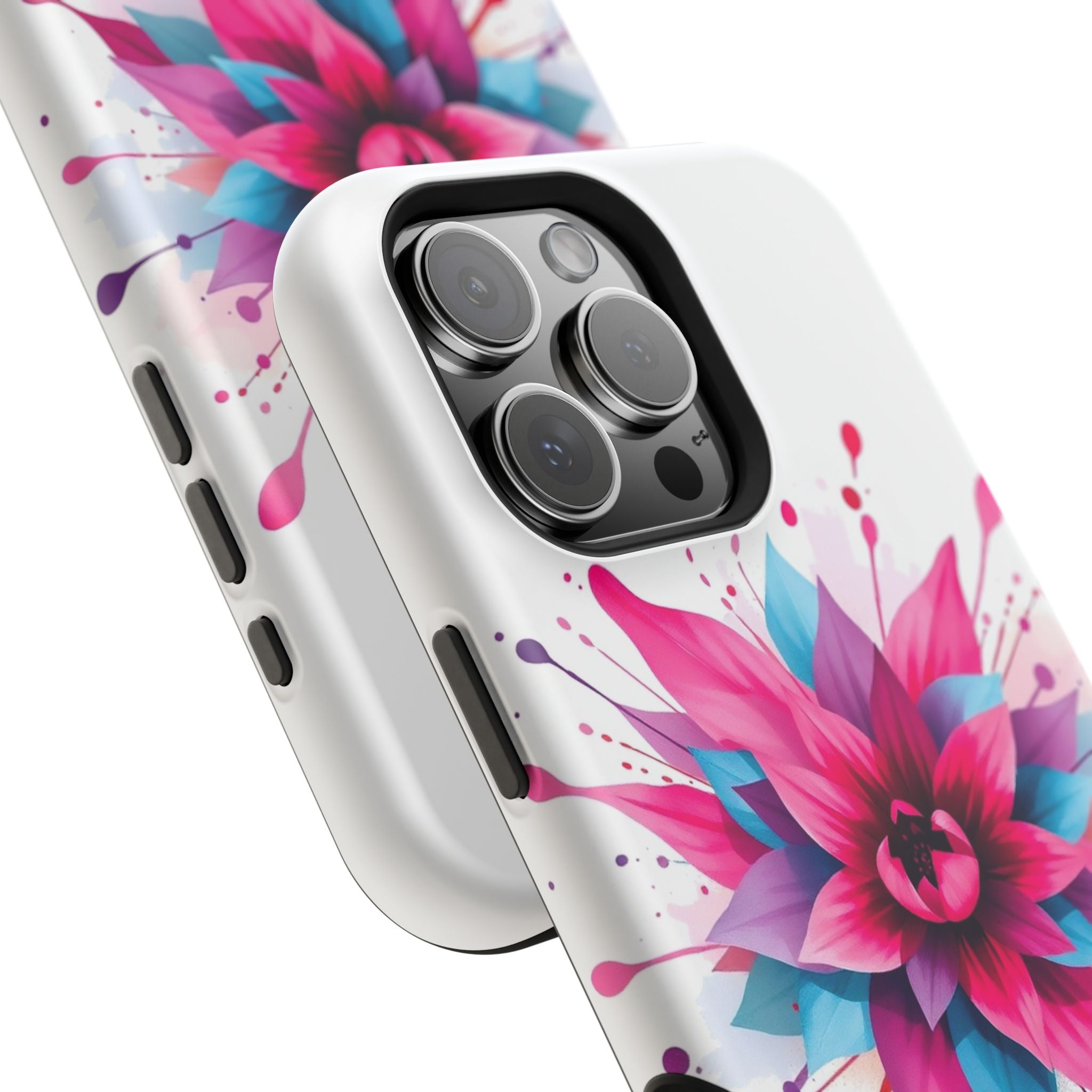 iPhone Floral Watercolor Splash Electric Art Slim iPhone Everyday · iPhone Case