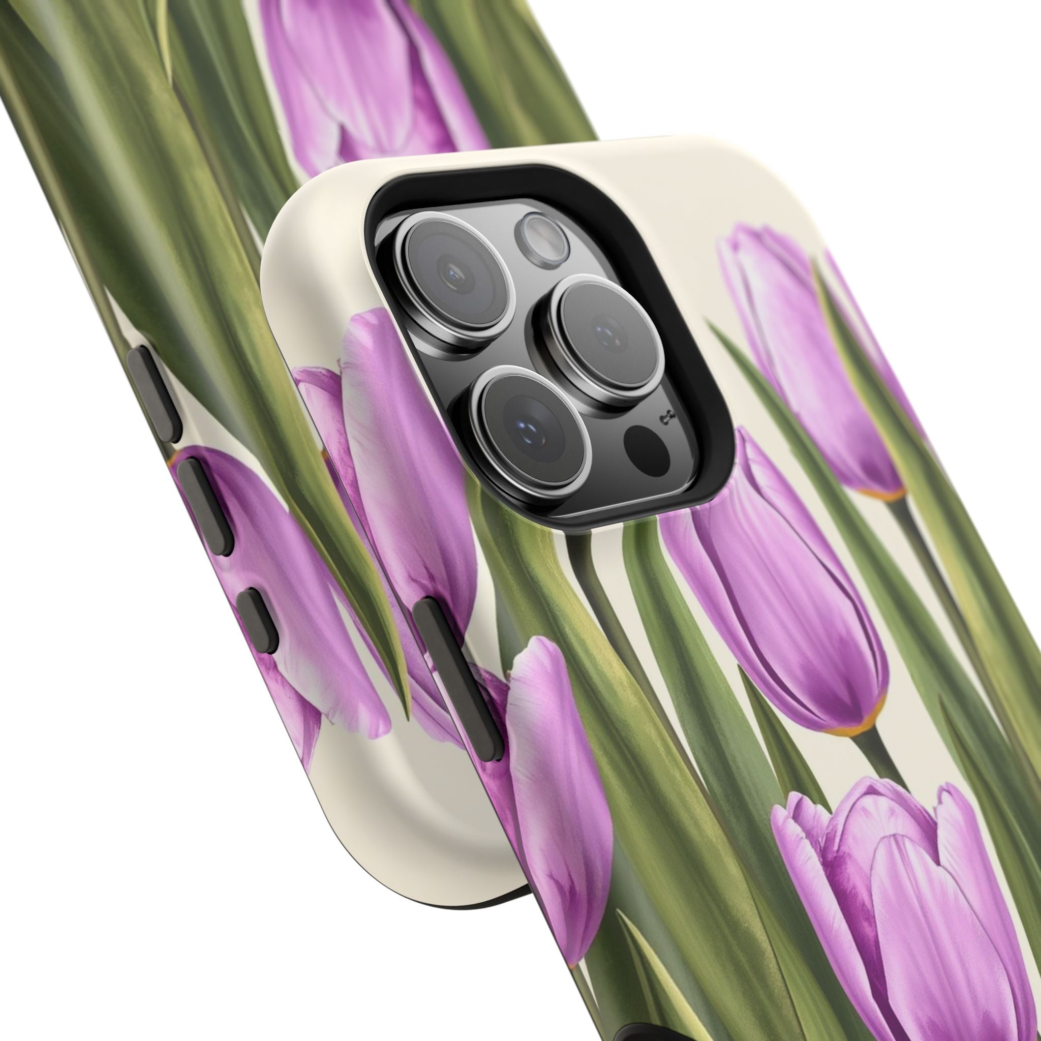 iPhone Tulip Row Electric Art 14 Bold Modern Everyday Snap Case · iPhone Case