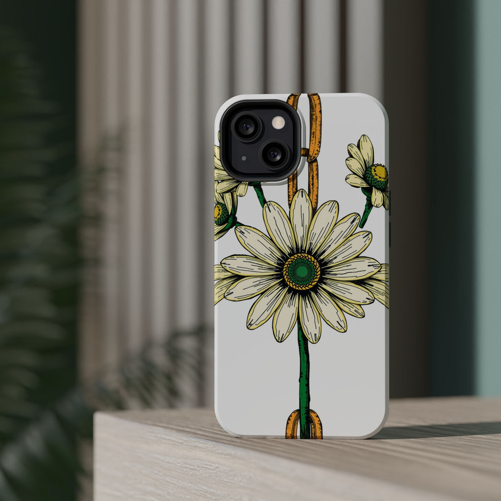 iPhone Daisy Chain Dark Gothic Ink Bold Modern Everyday Snap Case · iPhone Case