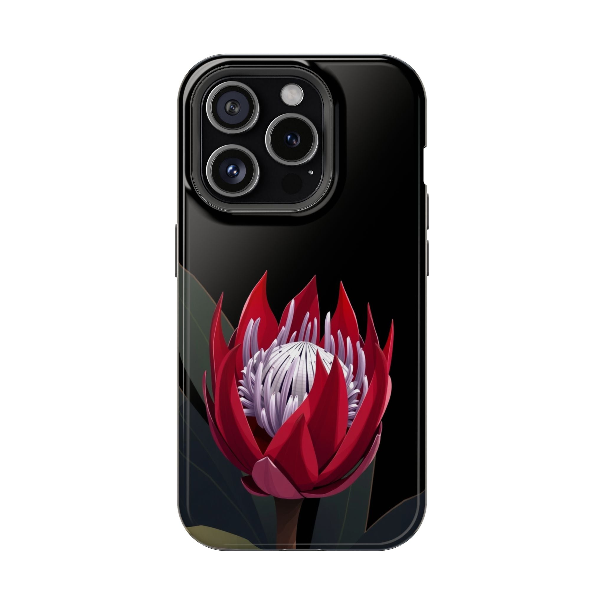 iPhone Black And Crimson Protea Bold Slim Everyday Designer Case · iPhone Case