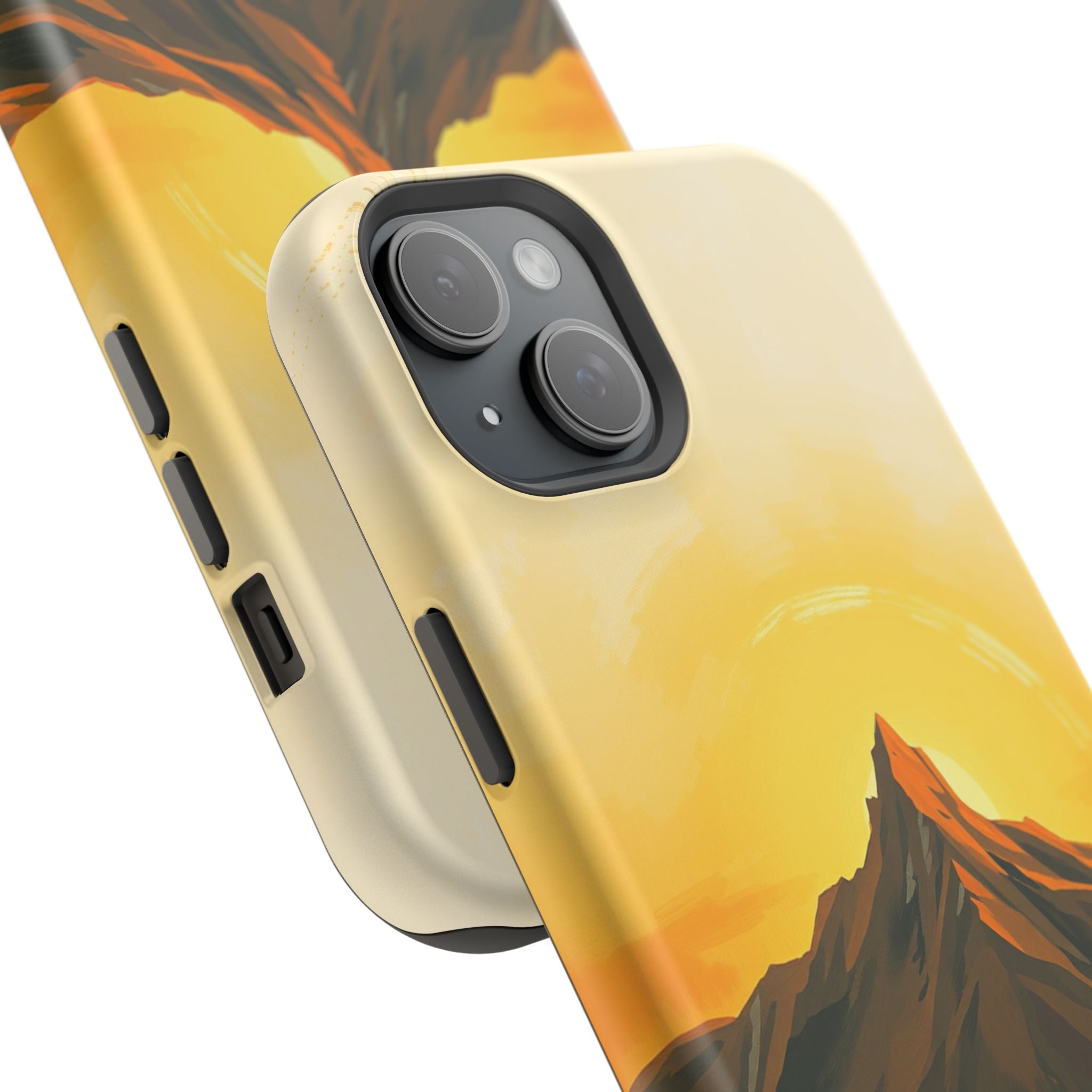 iPhone Mustard And Rust Mountain at Sunrise Slim iPhone Everyday · iPhone Case