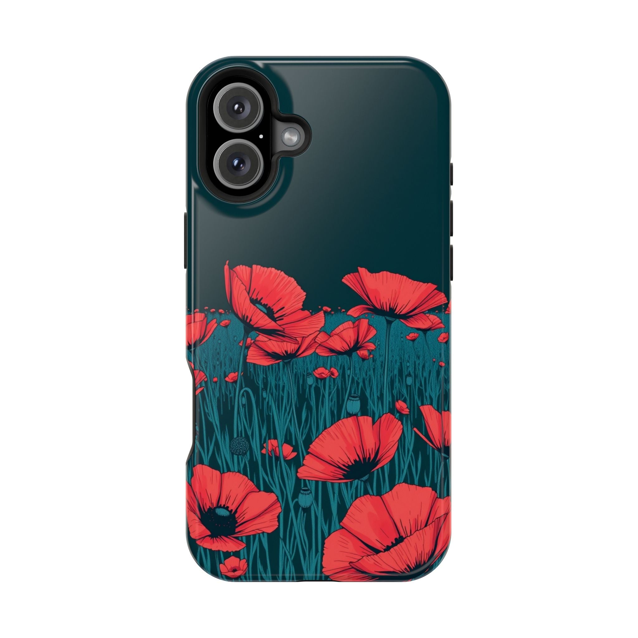 iPhone Poppy Field Dark Gothic Ink Clean Minimal Snap Cas Slim Snap Case · iPhon