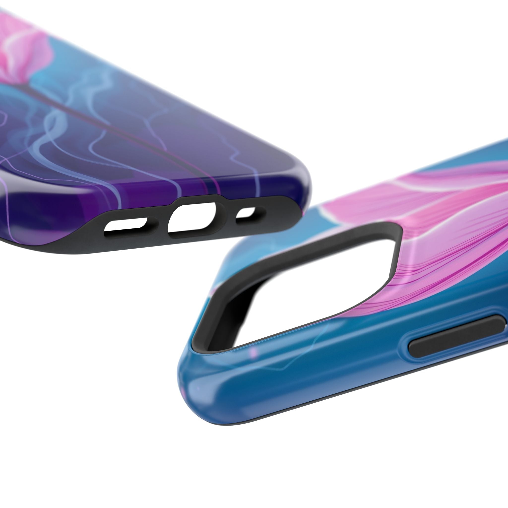 iPhone Cyan And Magenta Petal Storm Slim Everyday Designer Case · iPhone Case
