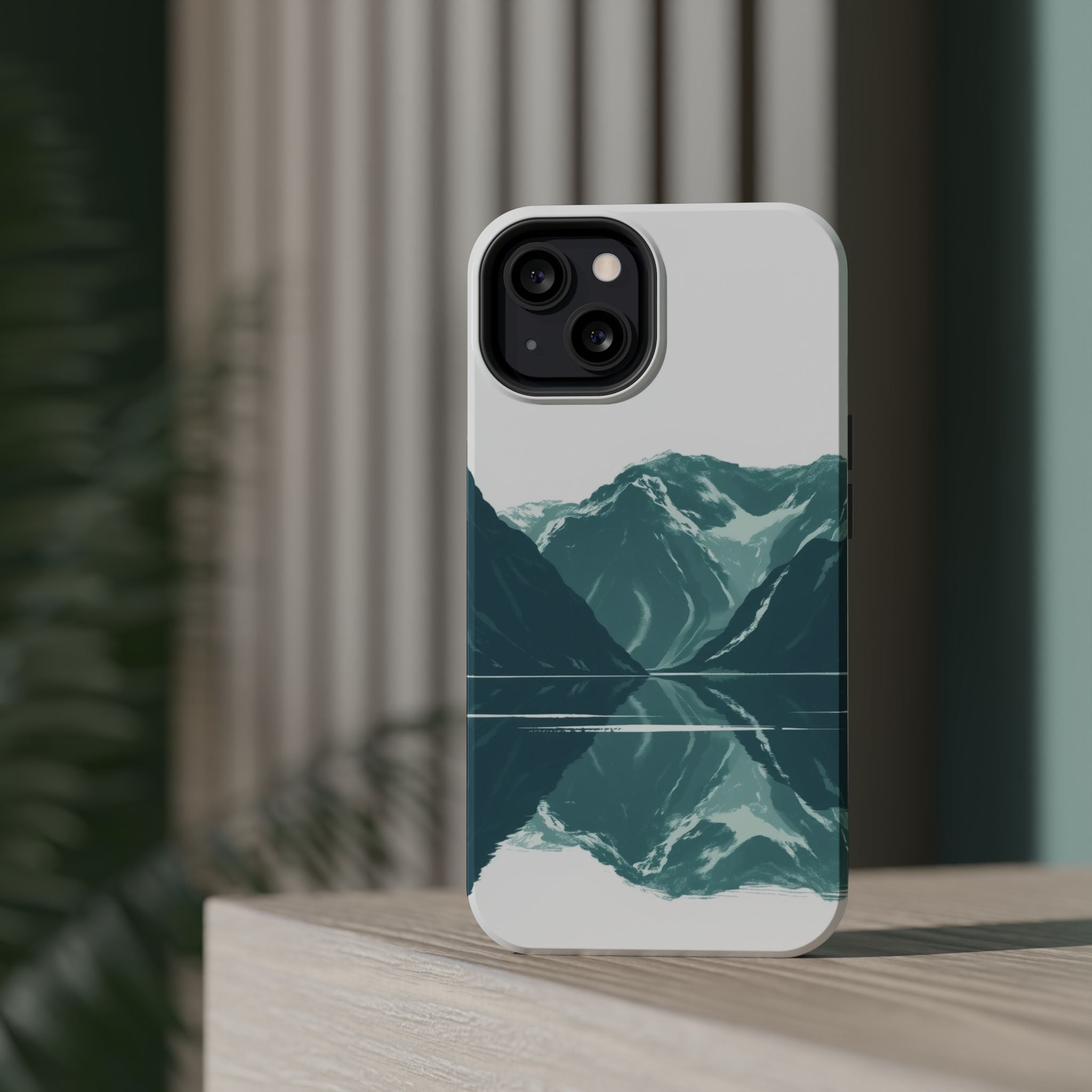 iPhone Sage And Ivory Fjord Reflection Slim Everyday Designer Case · iPhone Case