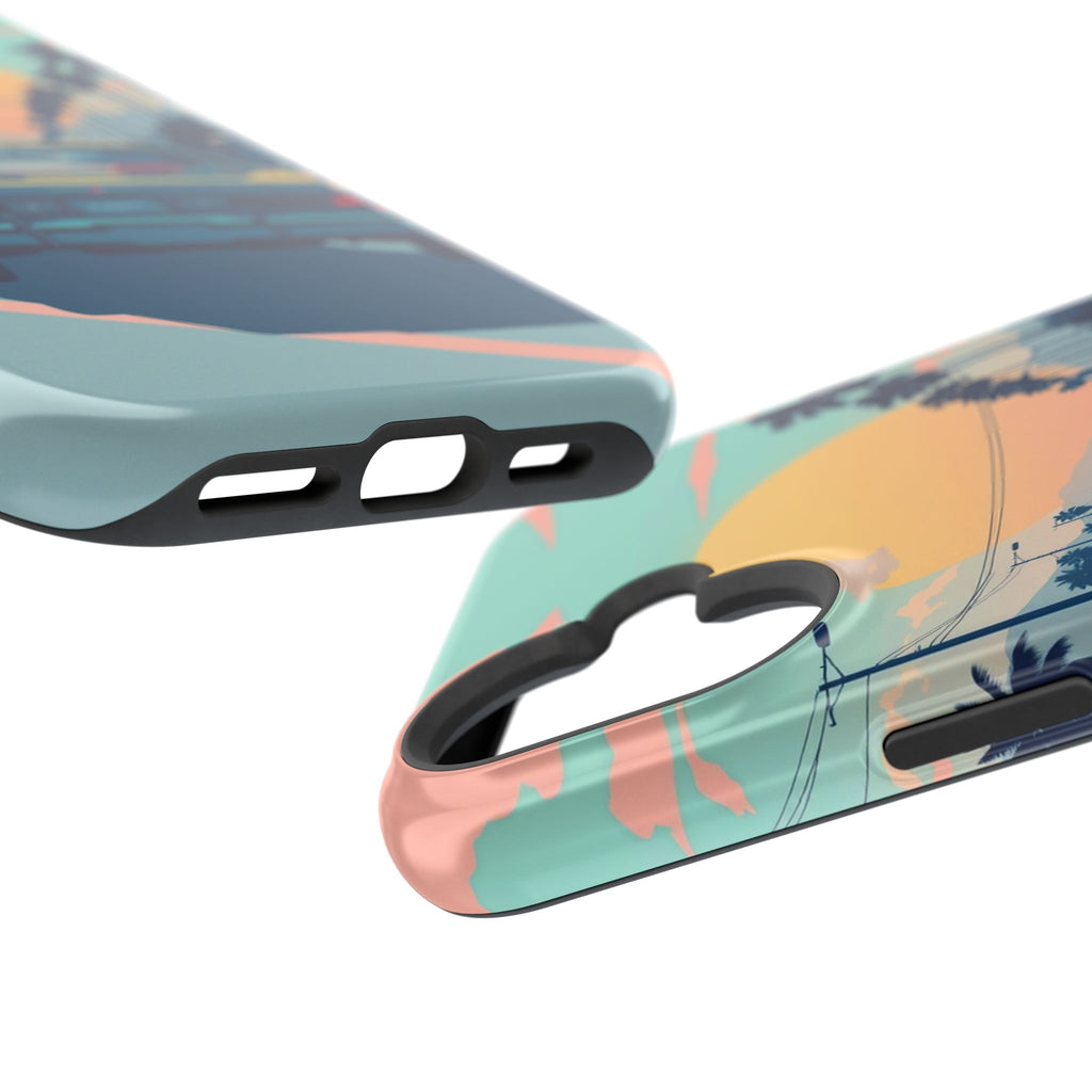 iPhone Sunset Drive 80s Pop Art Bold Slim Everyday Designer Case · iPhone Case