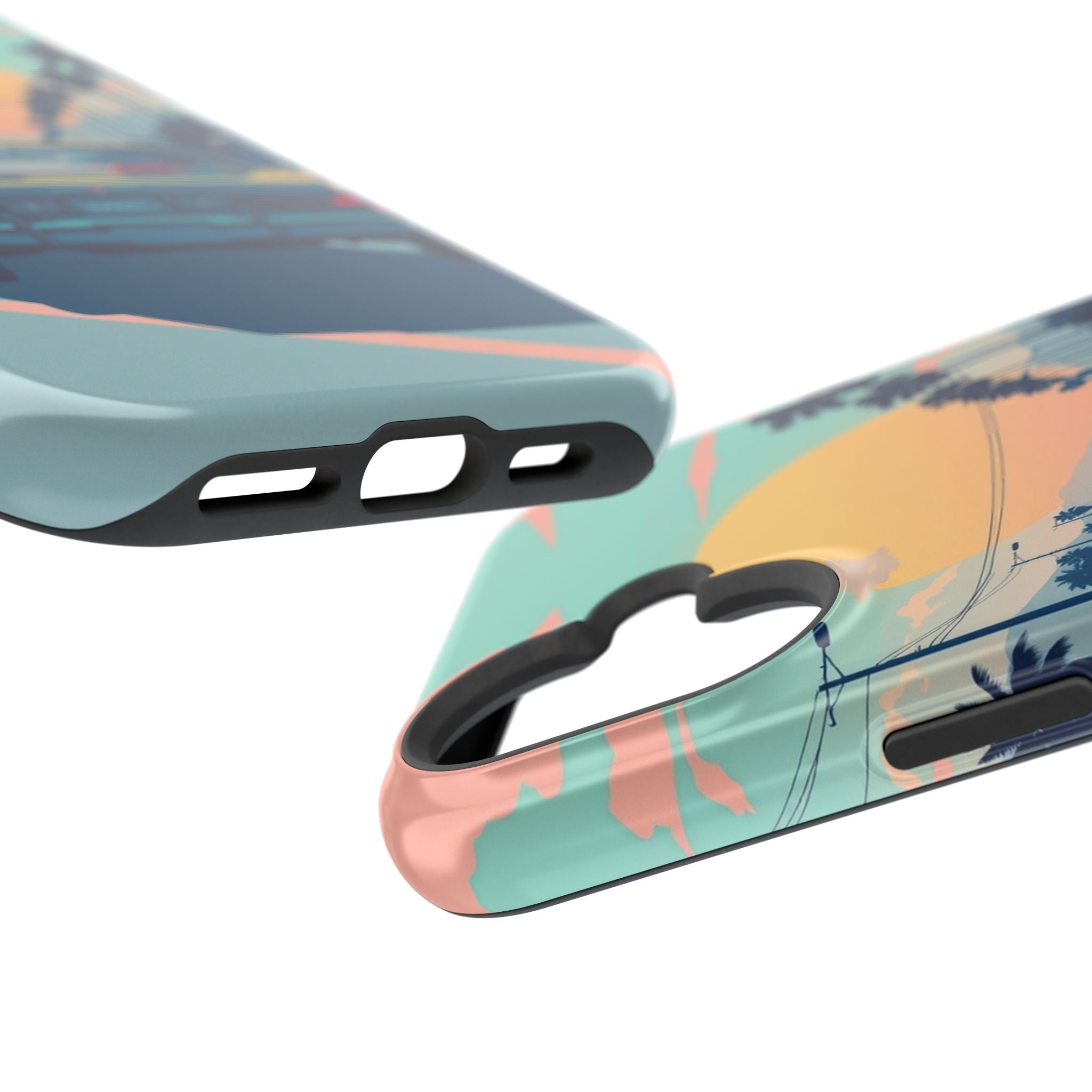 iPhone Sunset Drive 80s Pop Art Bold Slim Everyday Designer Case · iPhone Case