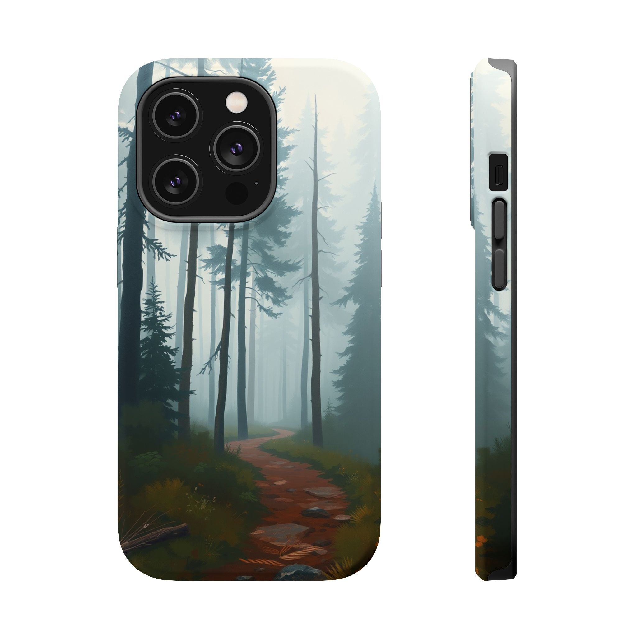iPhone Serene Misty Forest Path Design Slim Everyday Designer Case · iPhone Case