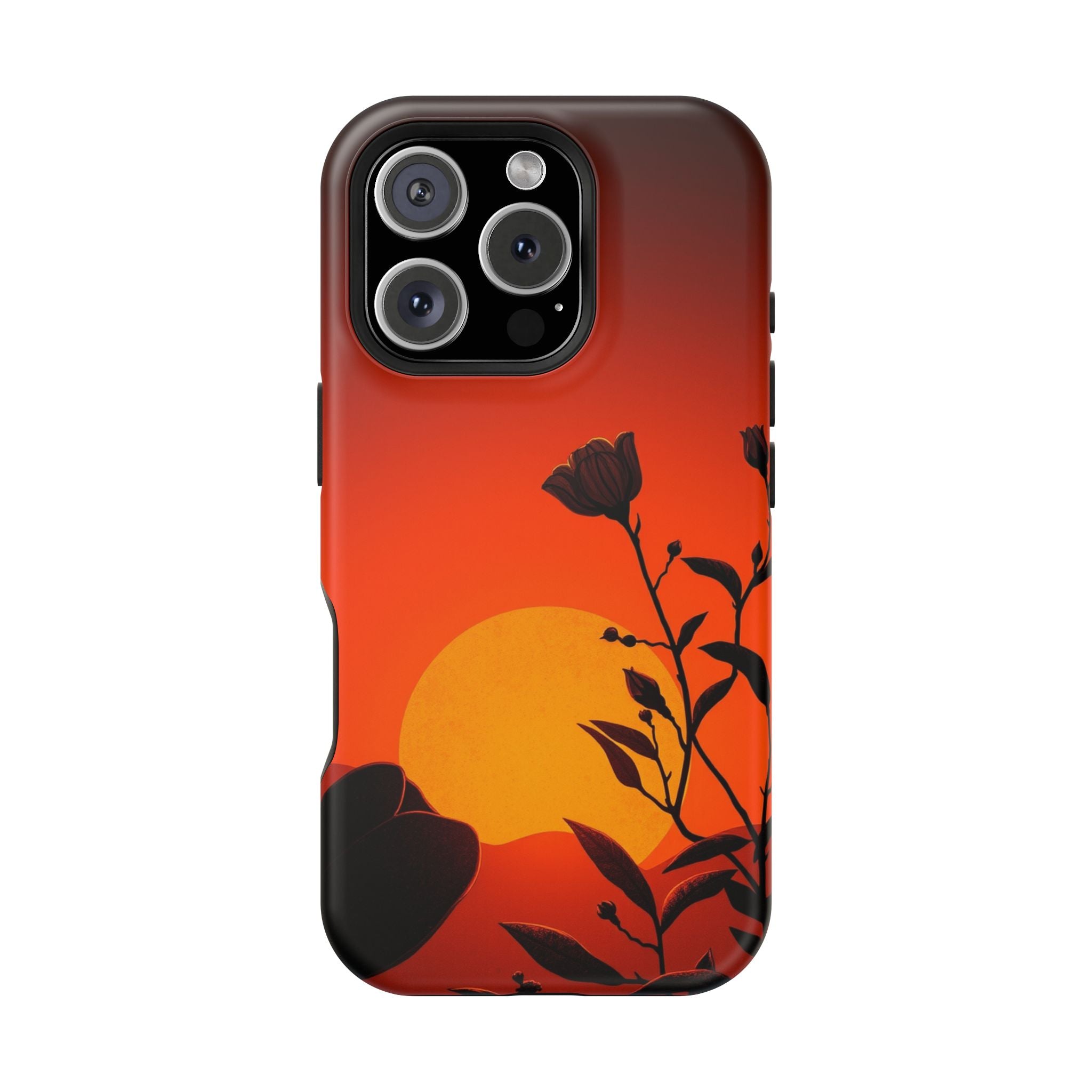 iPhone Bloom and Leaf Dark Gothic Ink Slim Everyday Designer Case · iPhone Case