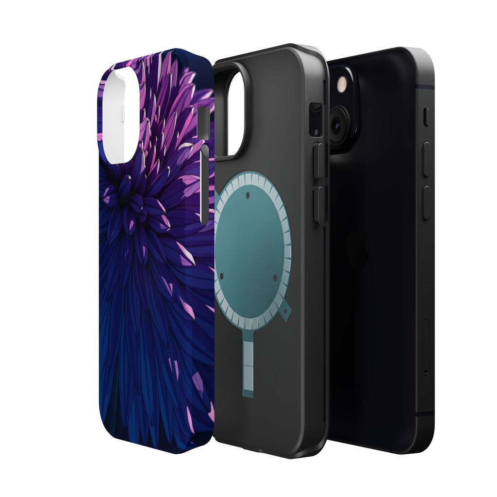 iPhone Indigo And Violet Chrysanthemum Classic Soft iPhone Finish · iPhone Case