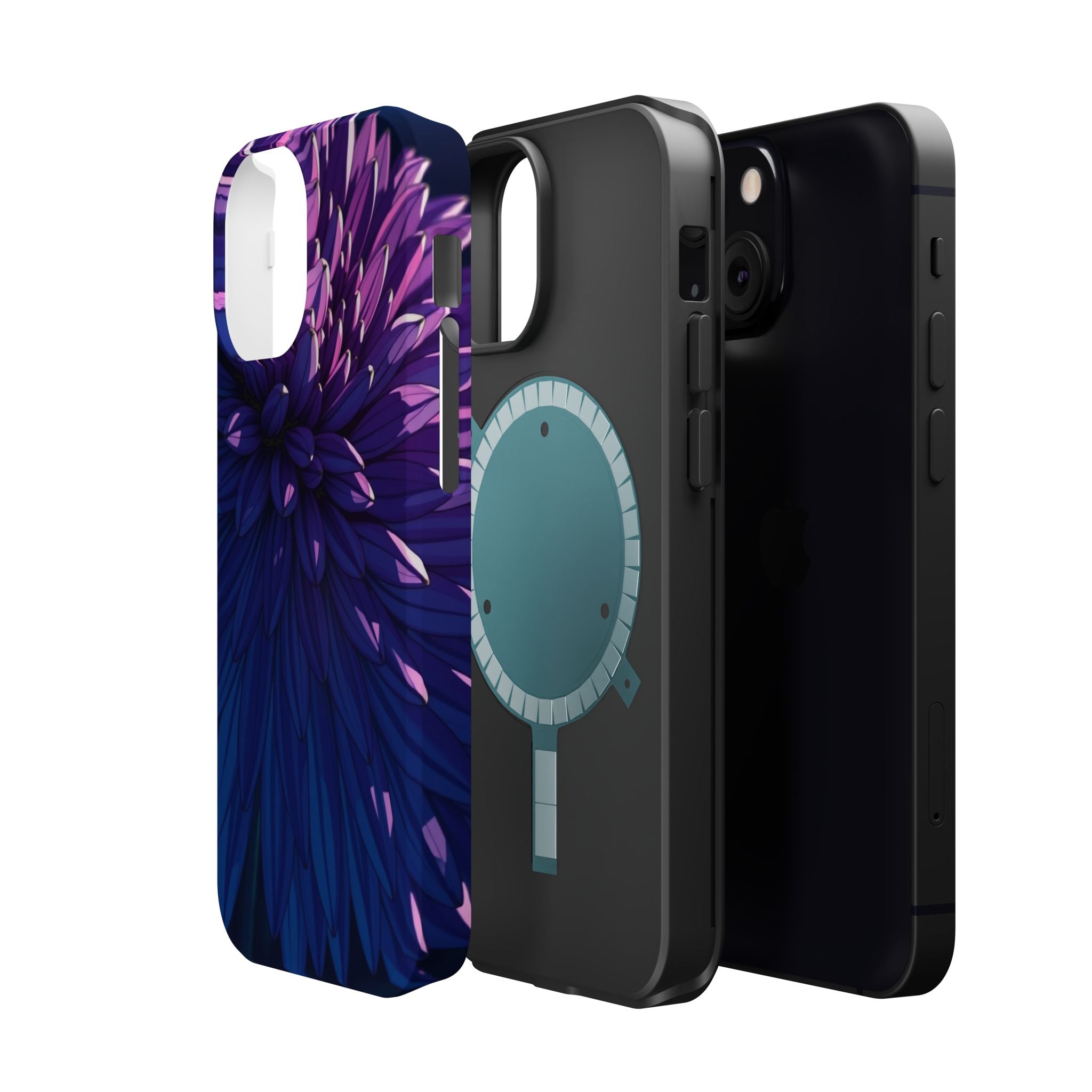 iPhone Indigo And Violet Chrysanthemum Classic Soft iPhone Finish · iPhone Case