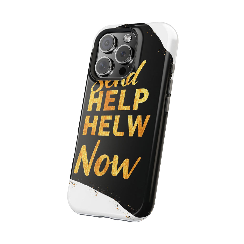 iPhone Send Help Now Enchanted Art Bold Modern Everyday Snap Case · iPhone Case