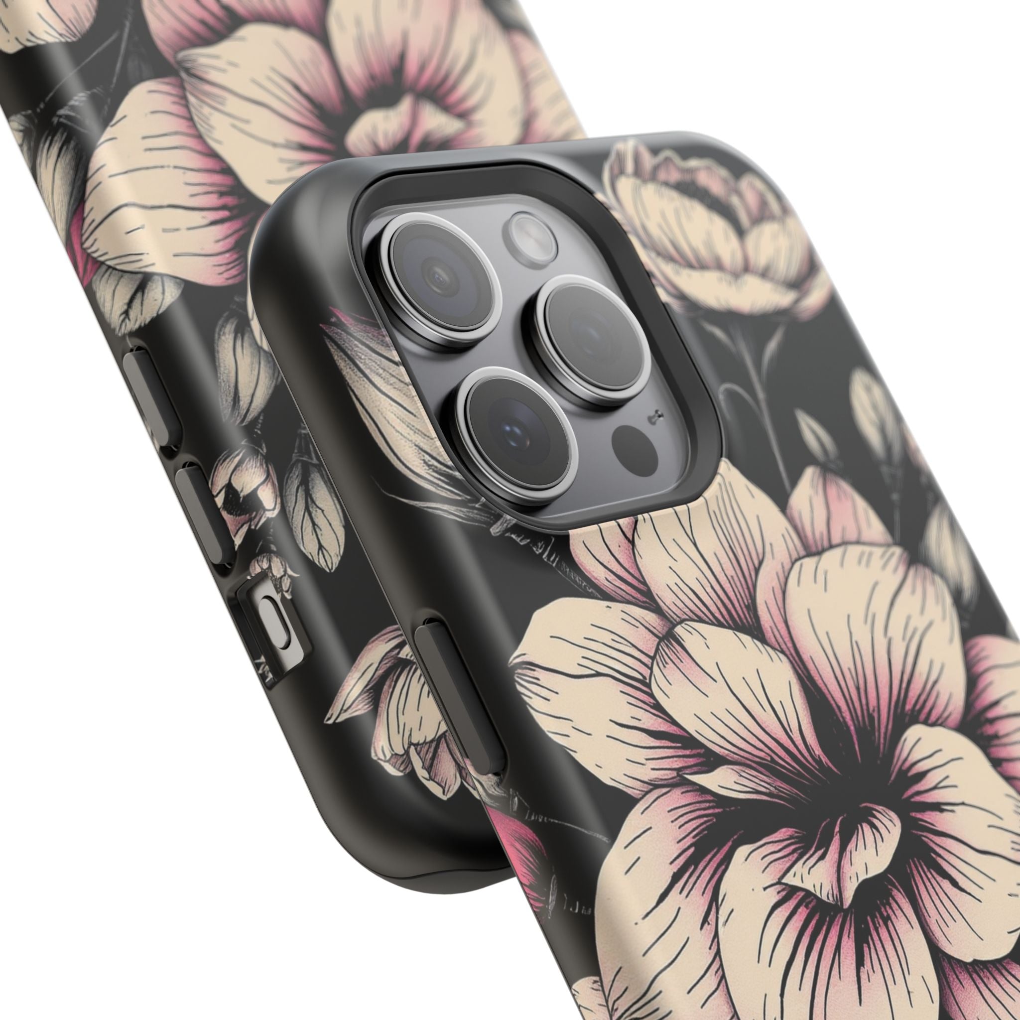 iPhone Floral Dark Academia Gothic Ink Slim Everyday Designer Case · iPhone Case