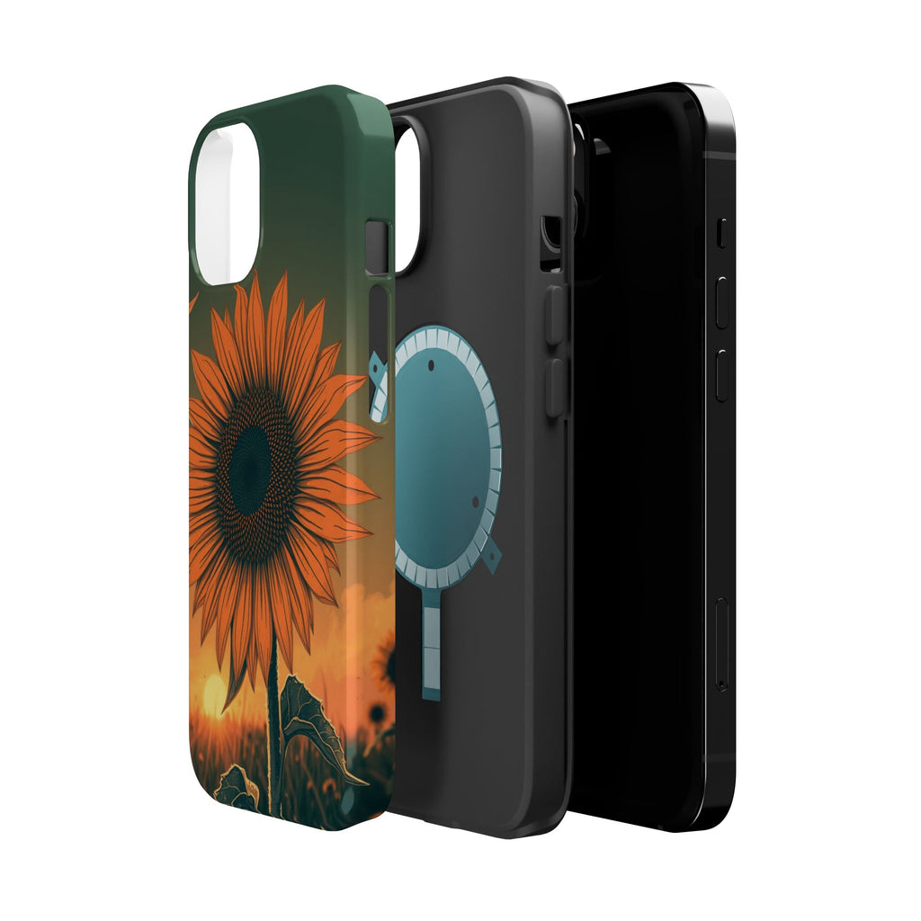 iPhone Charcoal And Copper Sunflower Prairie Slim iPhone Everyday · iPhone Case