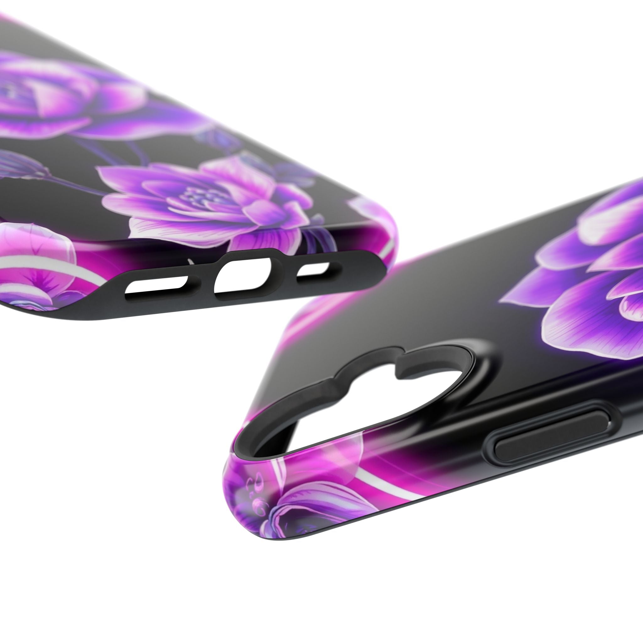 iPhone Floral Ombre Neon Cyberpunk Bold Modern Everyday Snap Case · iPhone Case