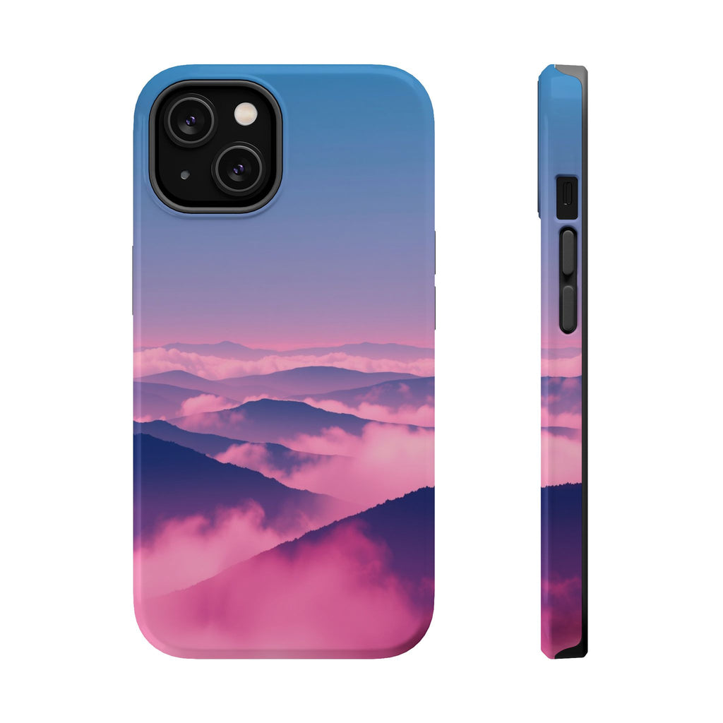 iPhone Dreamy Fog Rolling Over Hills Design Soft iPhone 19 Finish · iPhone Case