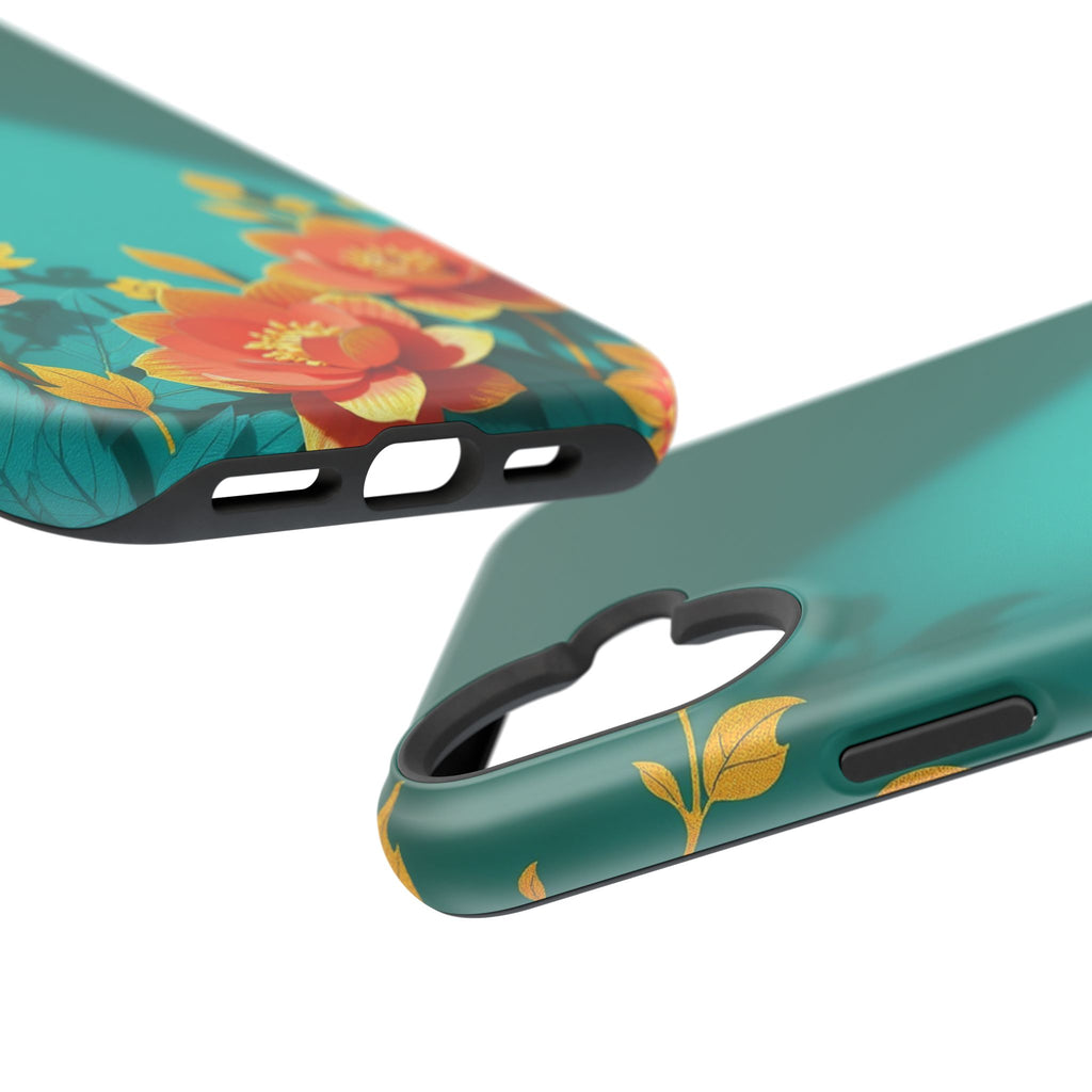 iPhone Floral Gold Foil Paper Cut Art Slim Everyday Designer Case · iPhone Case