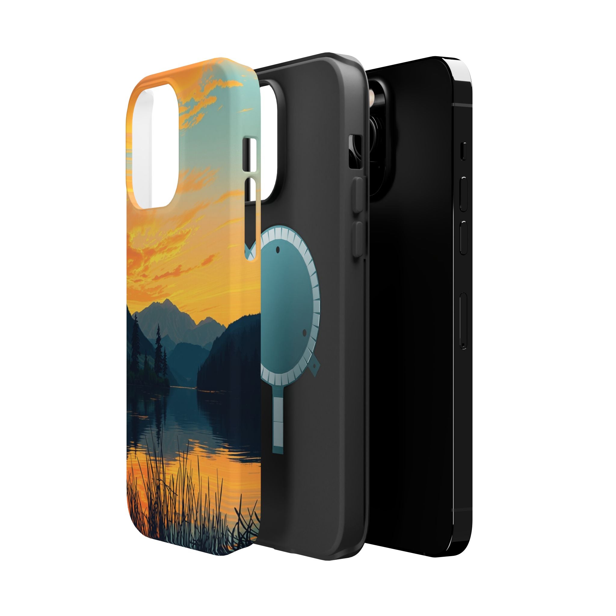 iPhone Lake at Twilight Oil Painting Impressionist iPhone Artistic · iPhone Case