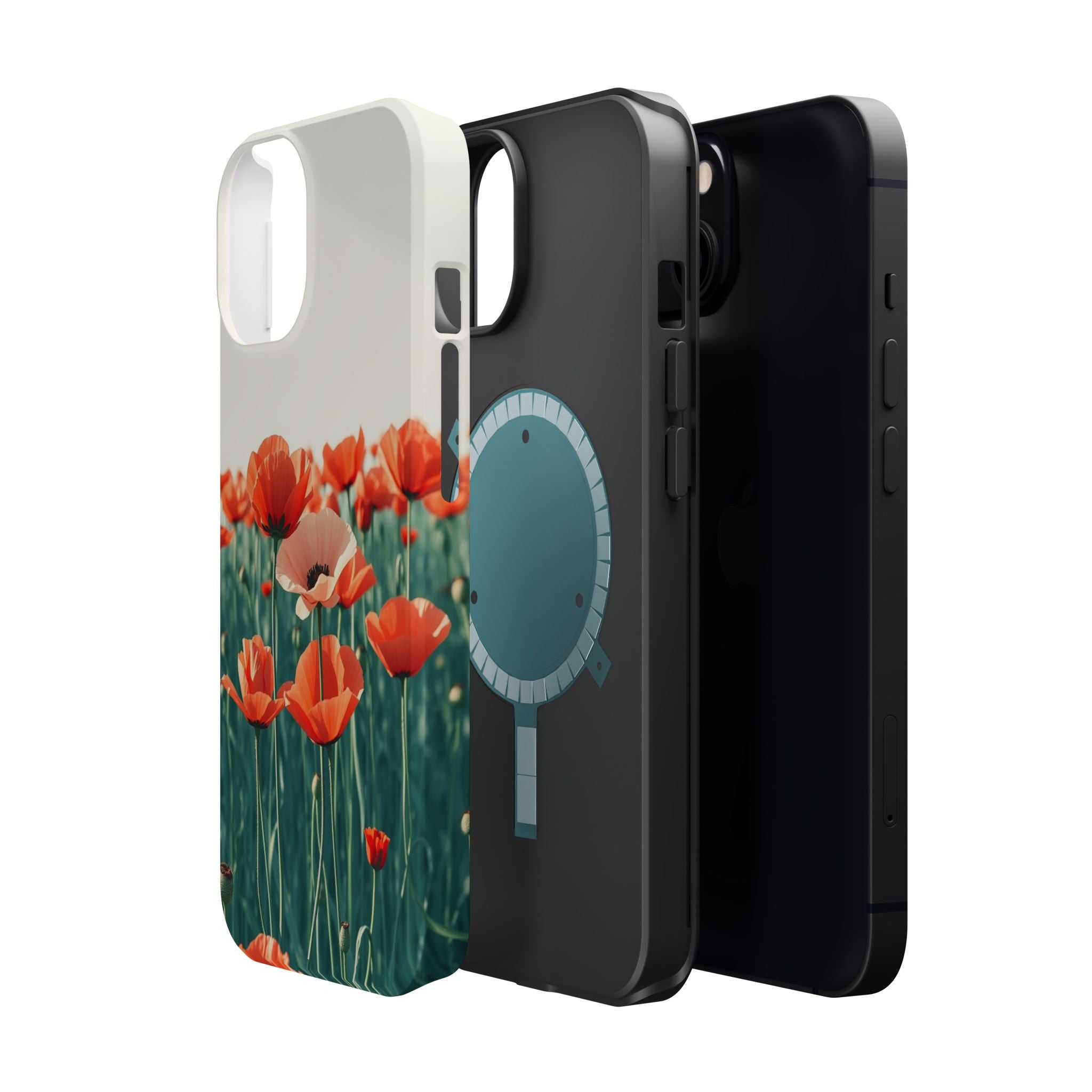 iPhone Mint And Blush Poppy Field 10 Slim Everyday Designer Case · iPhone Case