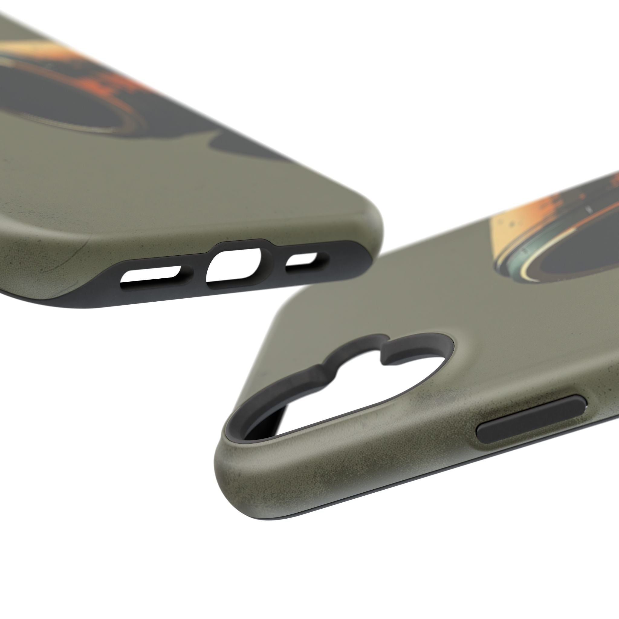 iPhone Charcoal And Copper Vintage Postcard Slim Everyday Designer Case · iPhone