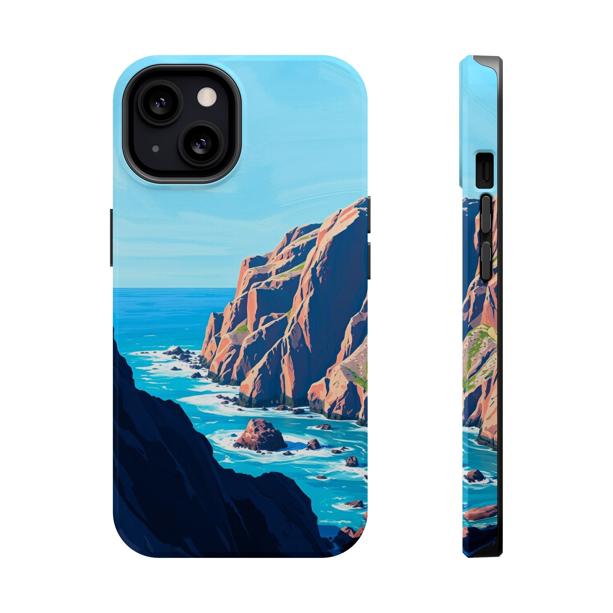 iPhone Rocky Coastline Oil Painting Impressionist iPhone Clean Minimal · iPhone