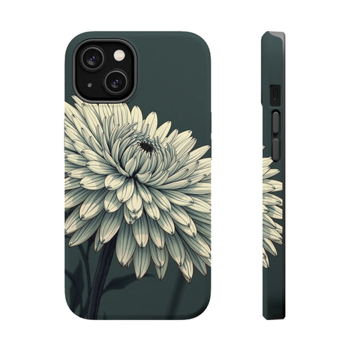 iPhone Chrysanthemum Classic Dark Gothic Ink Carry Case Slim Snap Case · iPhone