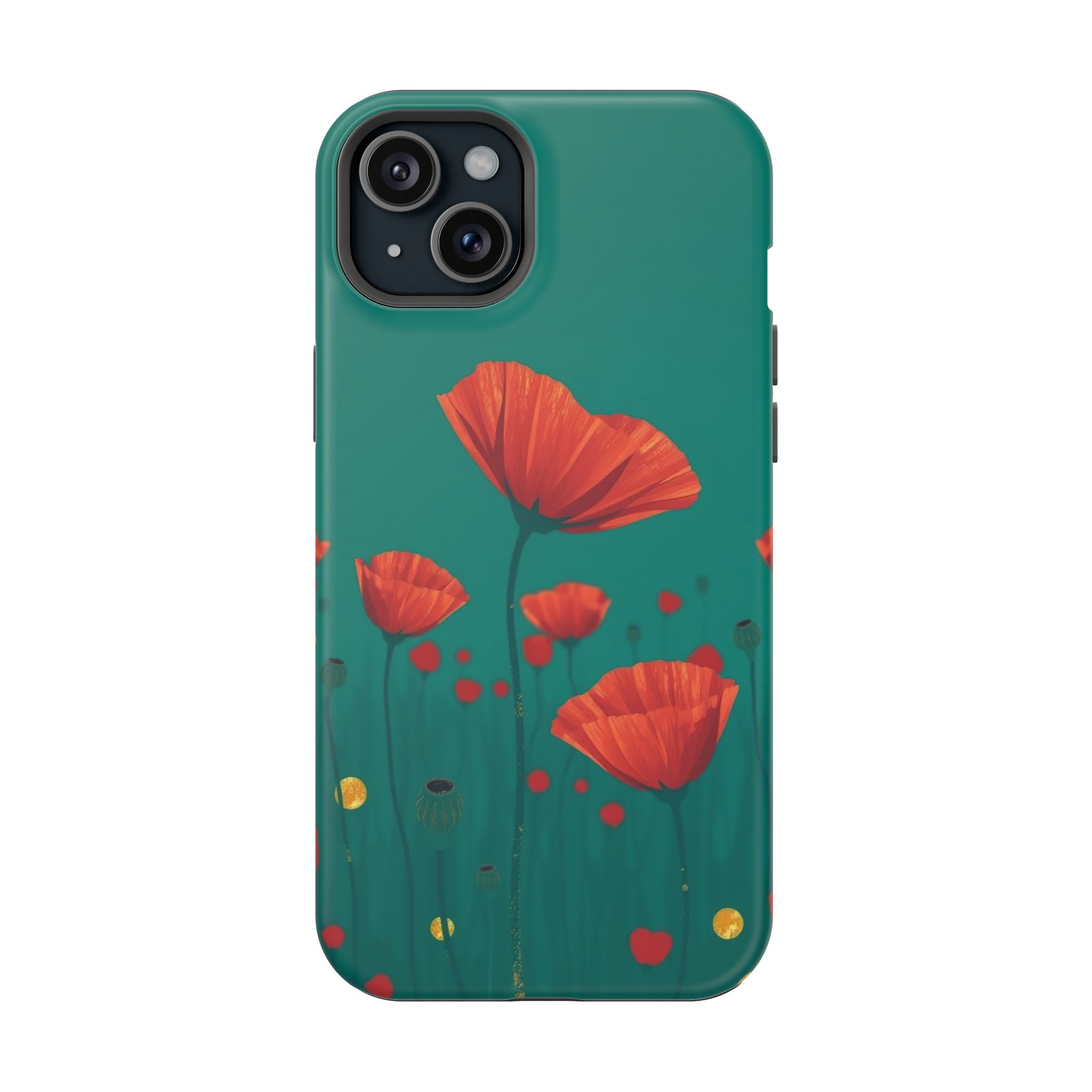 iPhone Earthy Poppy Field Design Bold Modern Everyday Snap Case · iPhone Case